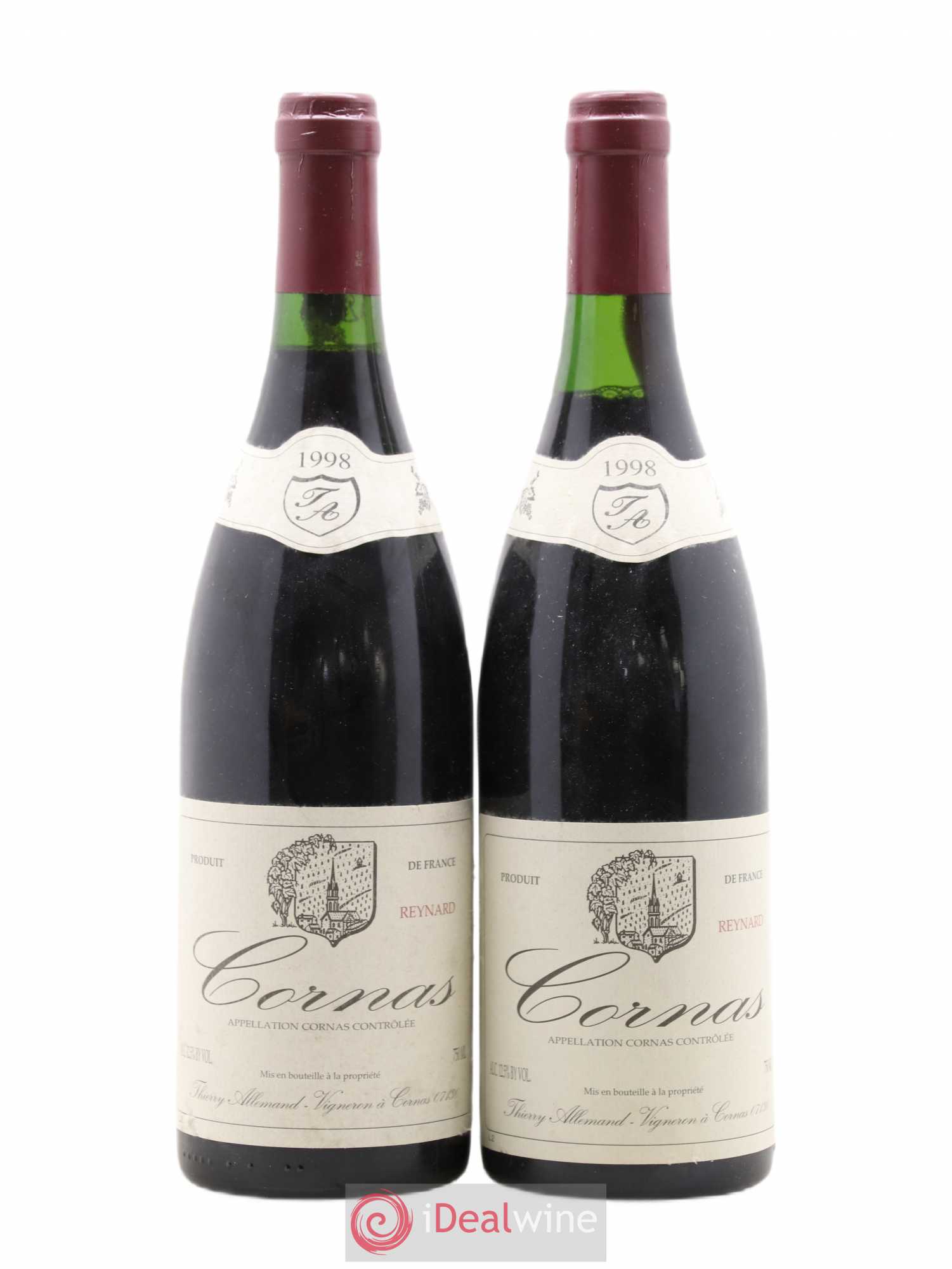 Cornas Reynard Thierry Allemand 1998 - Lot de 2 bouteilles - 0