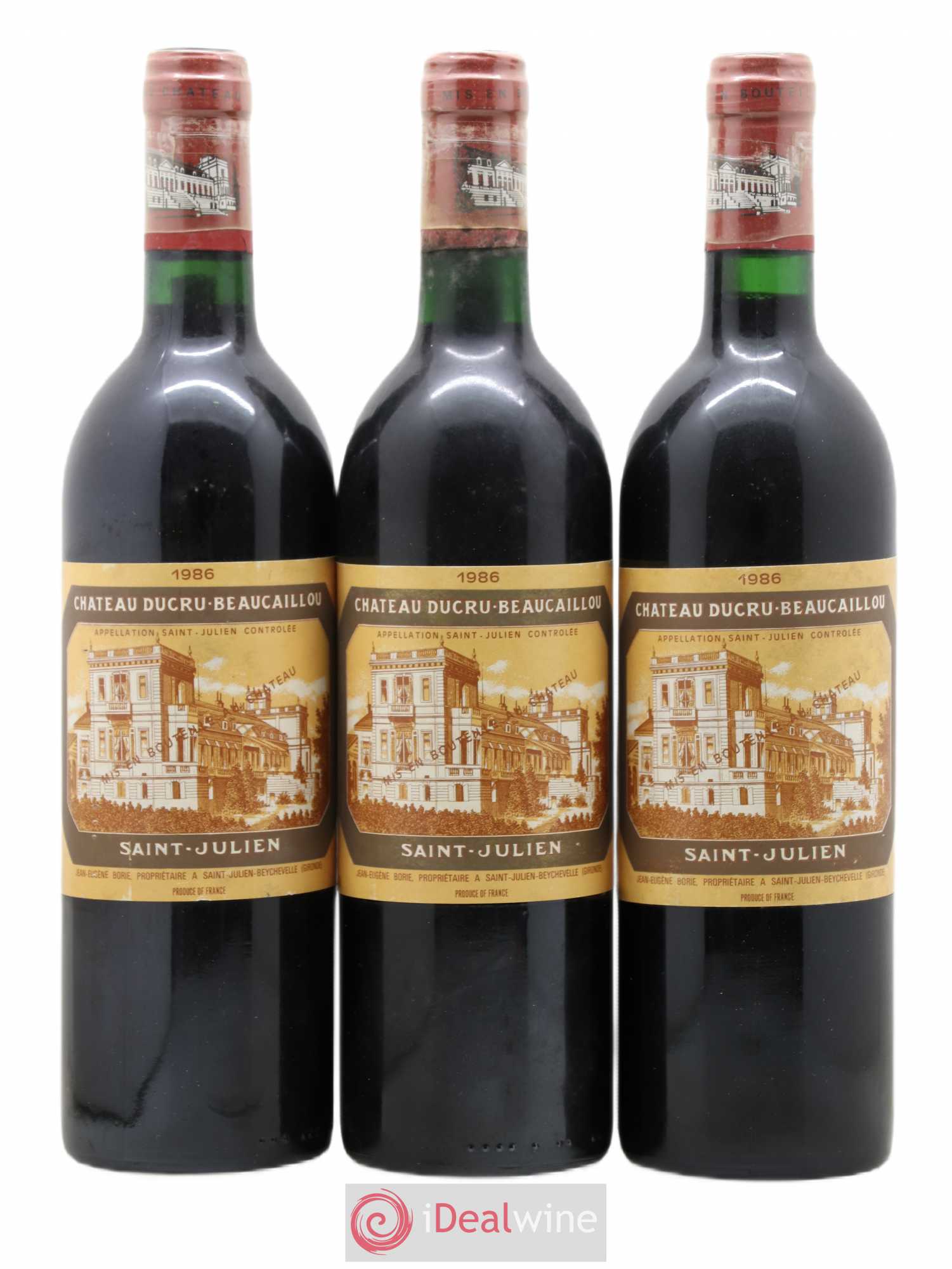 Château Ducru Beaucaillou 2ème Grand Cru Classé 1986 - Lot de 3 bouteilles - 0