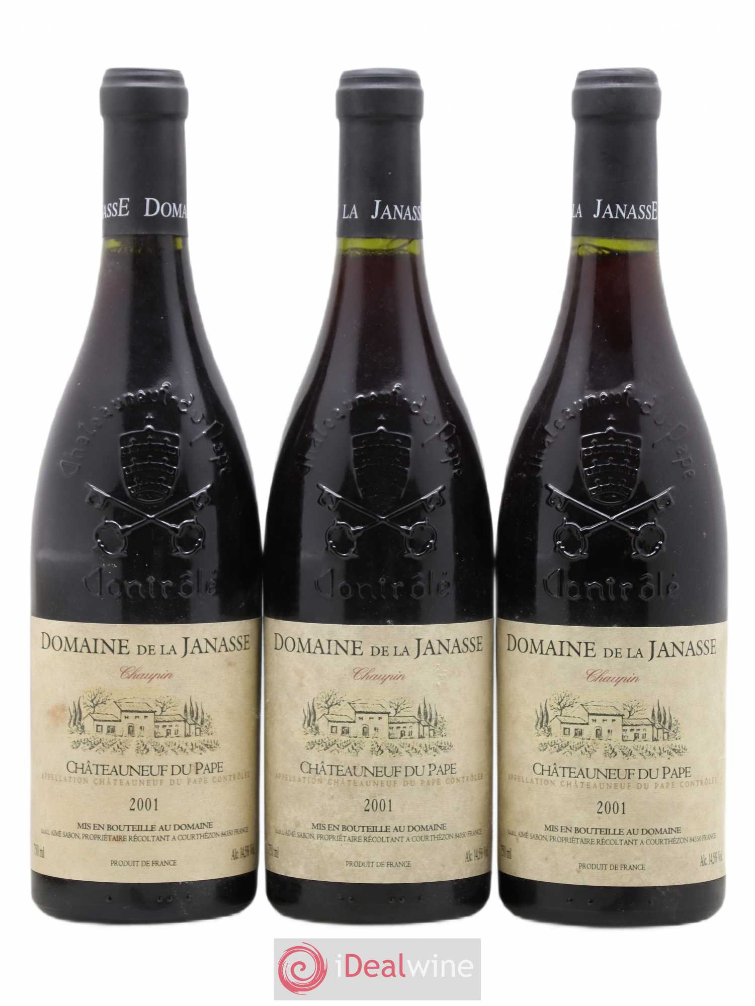 Châteauneuf-du-Pape Cuvée Chaupin La Janasse (Domaine de) 2001 - Lot de 3 bouteilles - 0