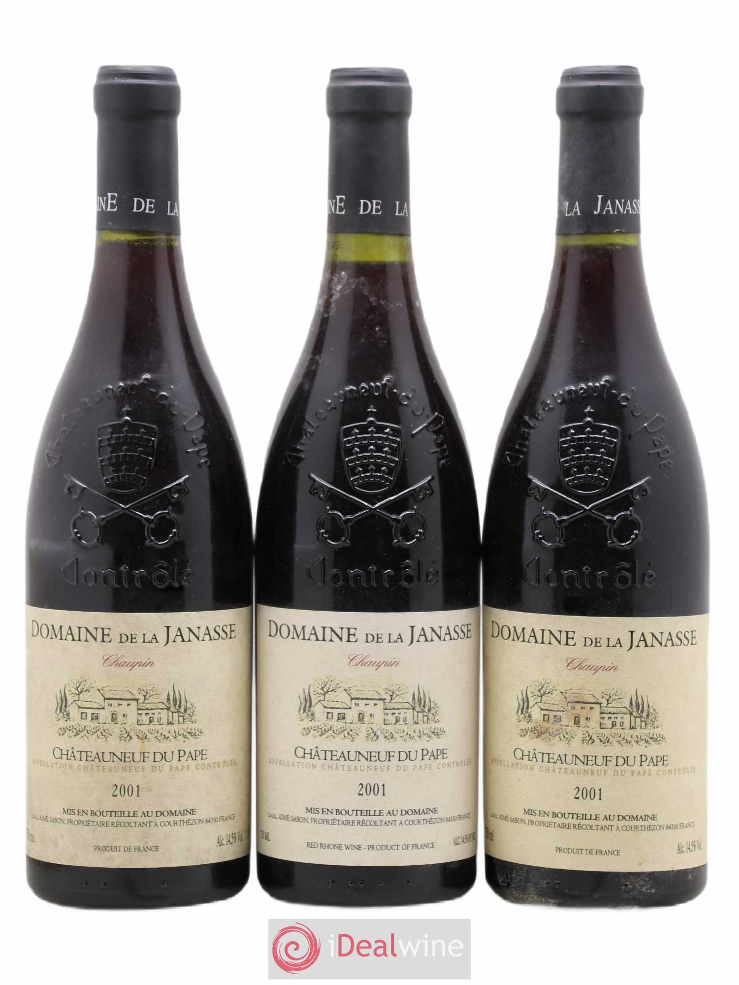 Châteauneuf-du-Pape Cuvée Chaupin La Janasse (Domaine de) 2001 - Lot de 3 bouteilles - 0