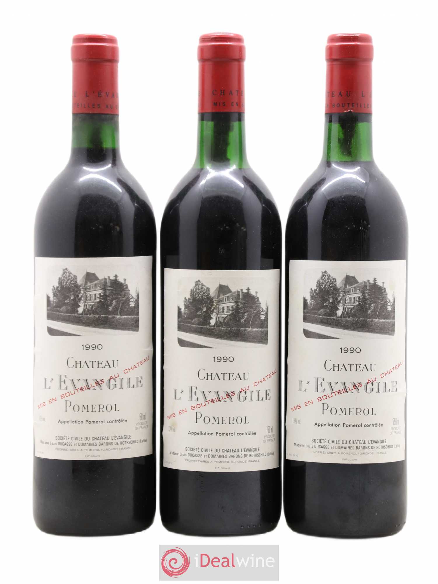 Château l' Évangile 1990 - Lot de 12 bouteilles - 1