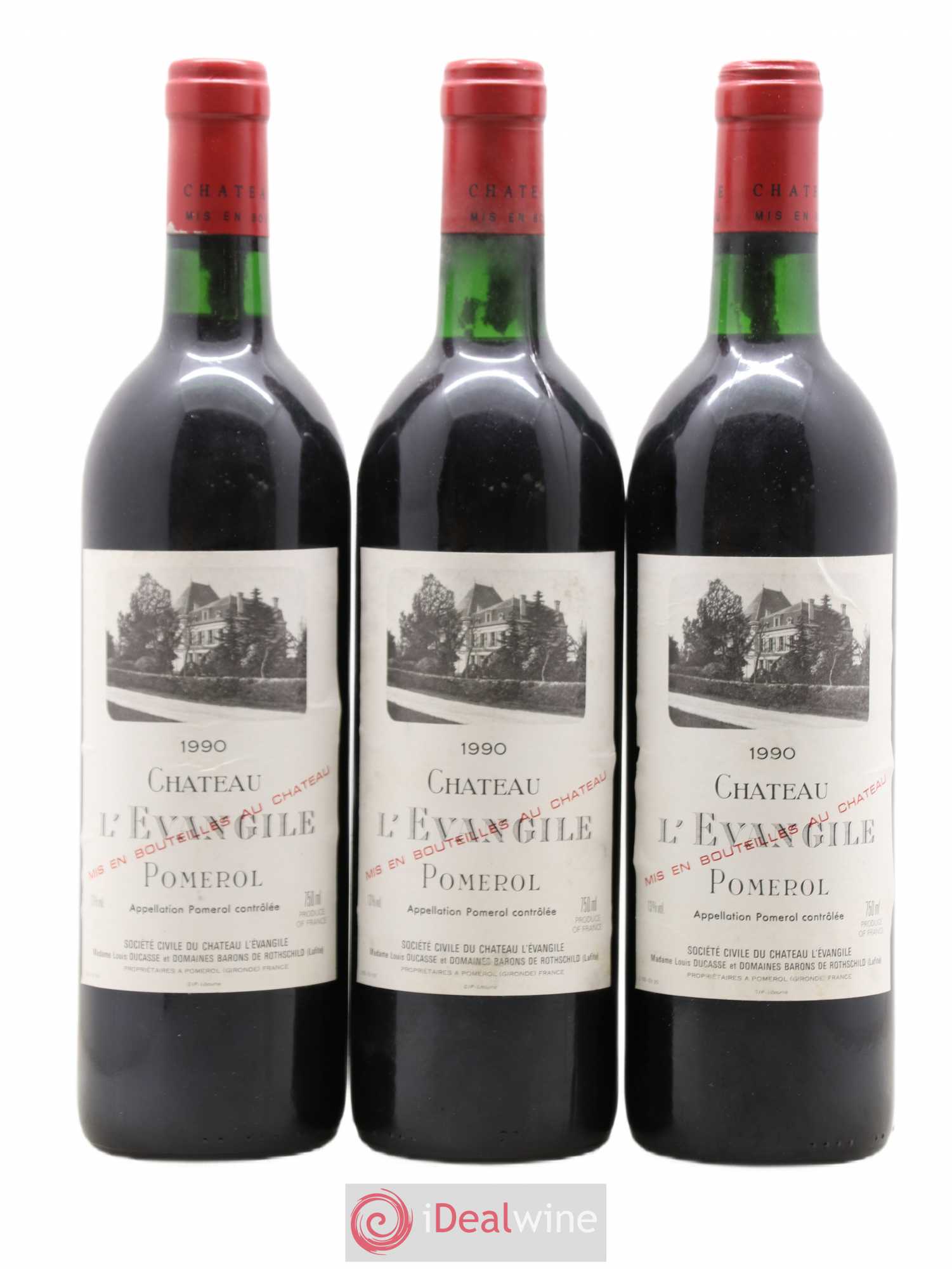 Château l' Évangile 1990 - Lot de 12 bouteilles - 4