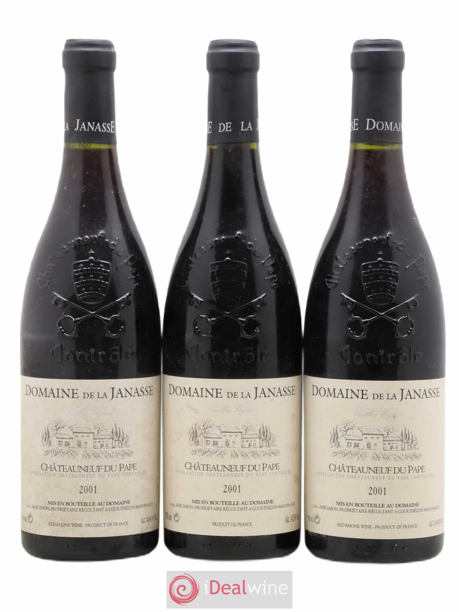 Châteauneuf-du-Pape Cuvée Vieilles Vignes La Janasse (Domaine de) 2001 - Lot de 3 bouteilles - 0