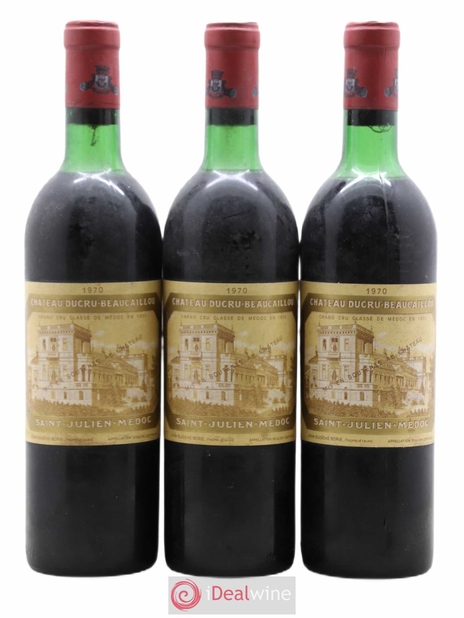 Château Ducru Beaucaillou 2ème Grand Cru Classé 1970 - Lot de 3 bouteilles - 0