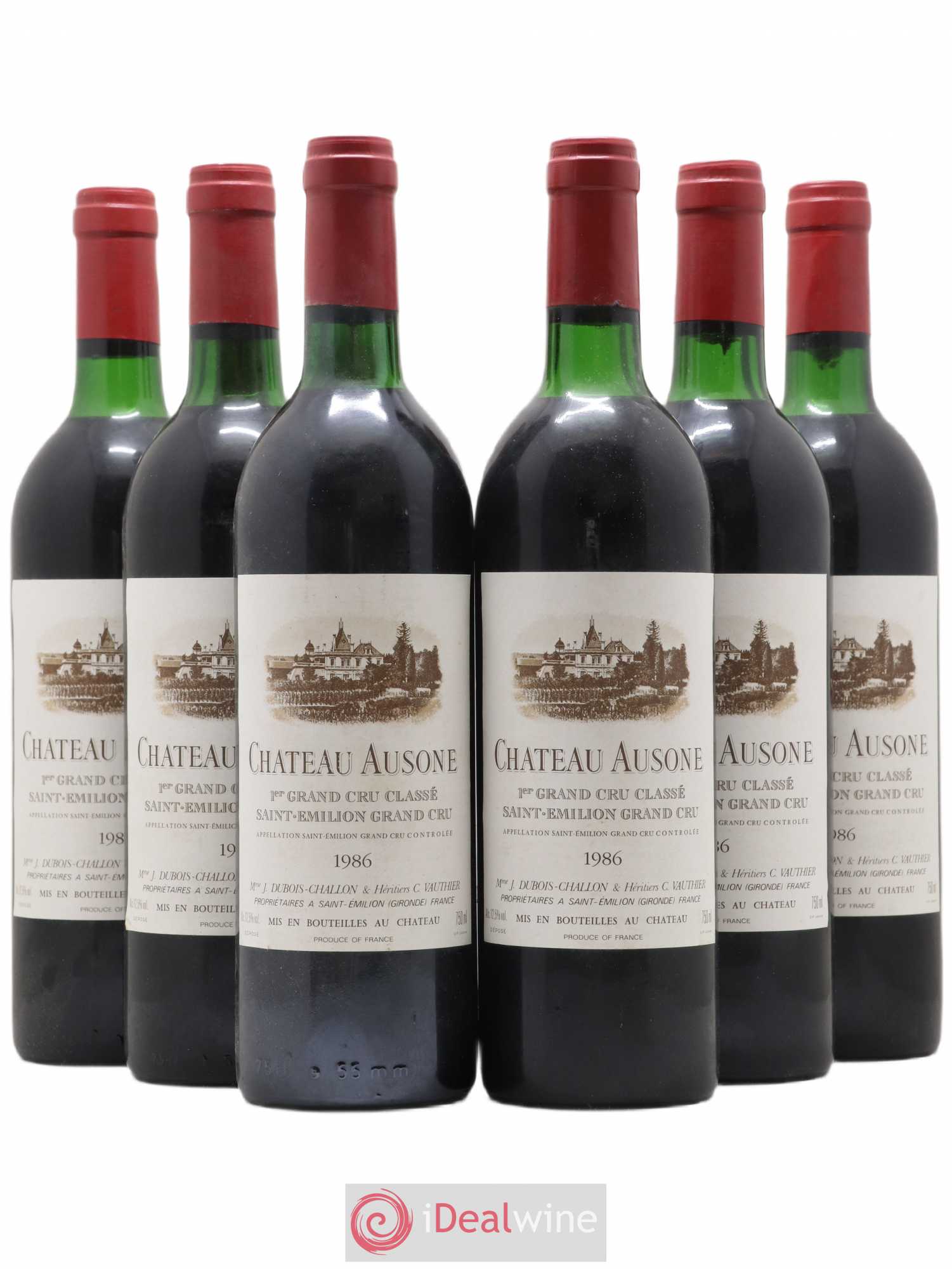 Château Ausone 1er Grand Cru Classé A 1986 - Lot de 6 bouteilles - 0