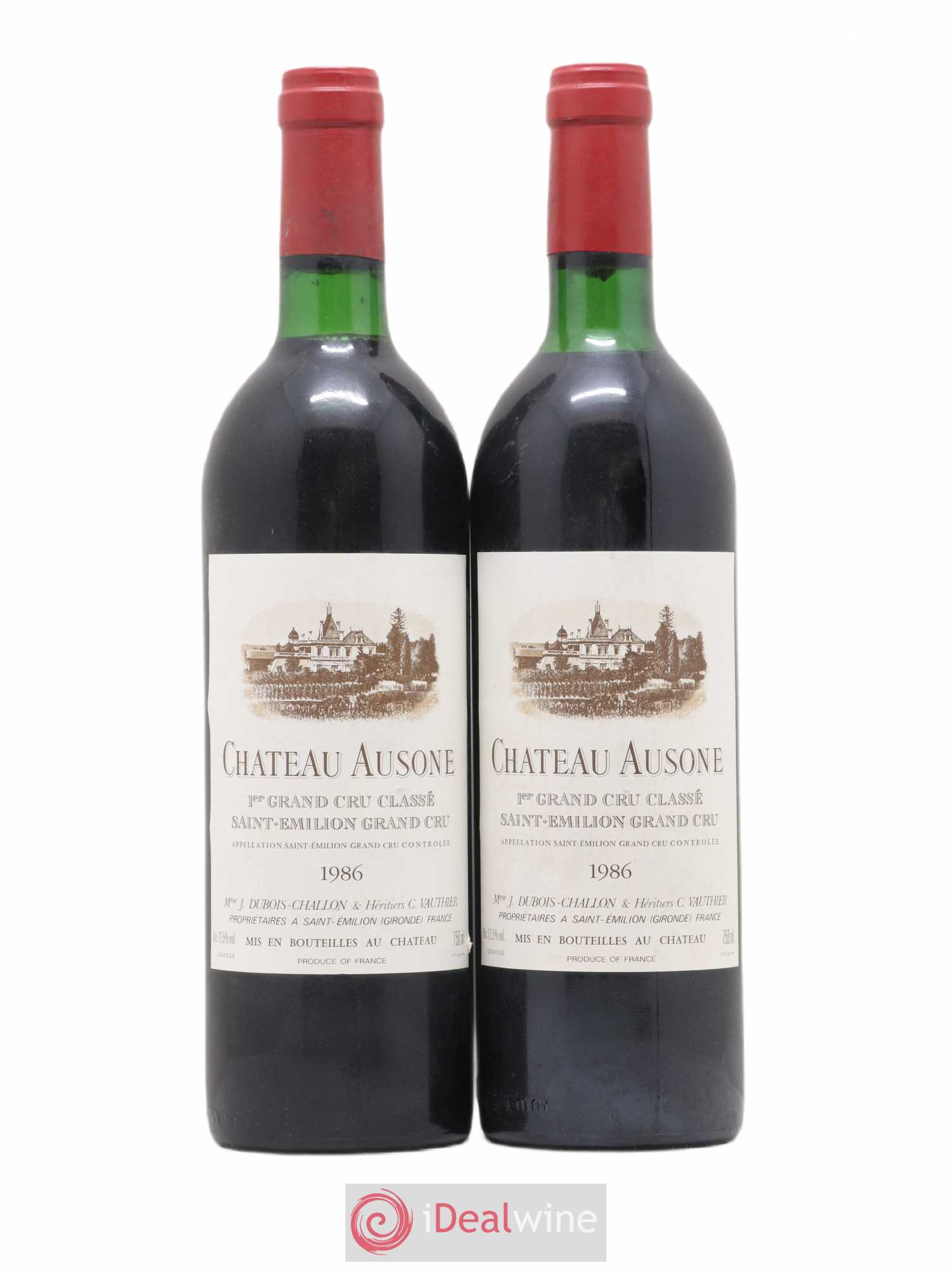 Château Ausone 1er Grand Cru Classé A 1986 - Lot de 2 bouteilles - 0