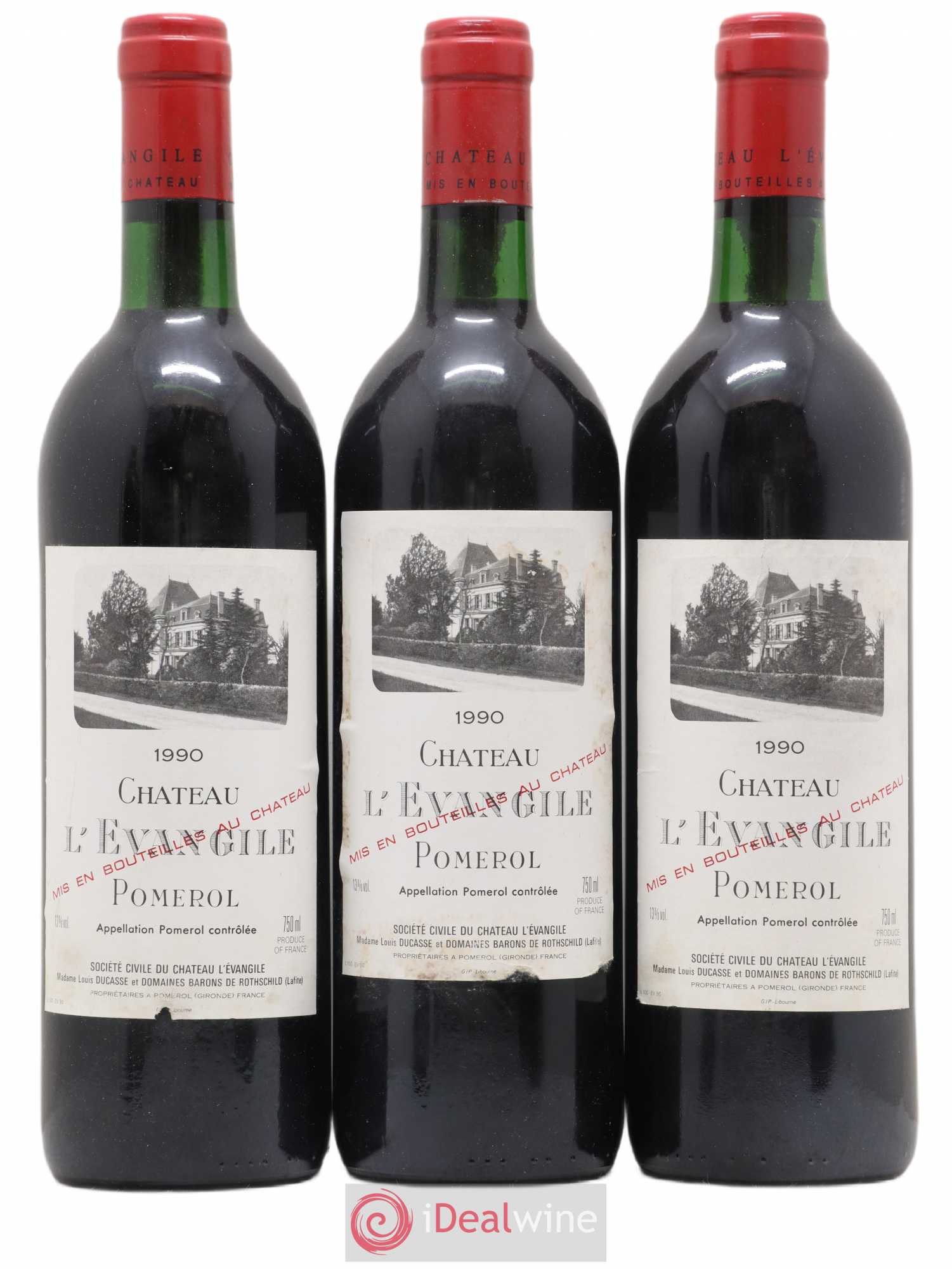 Château l' Évangile 1990 - Lot de 6 bouteilles - 1