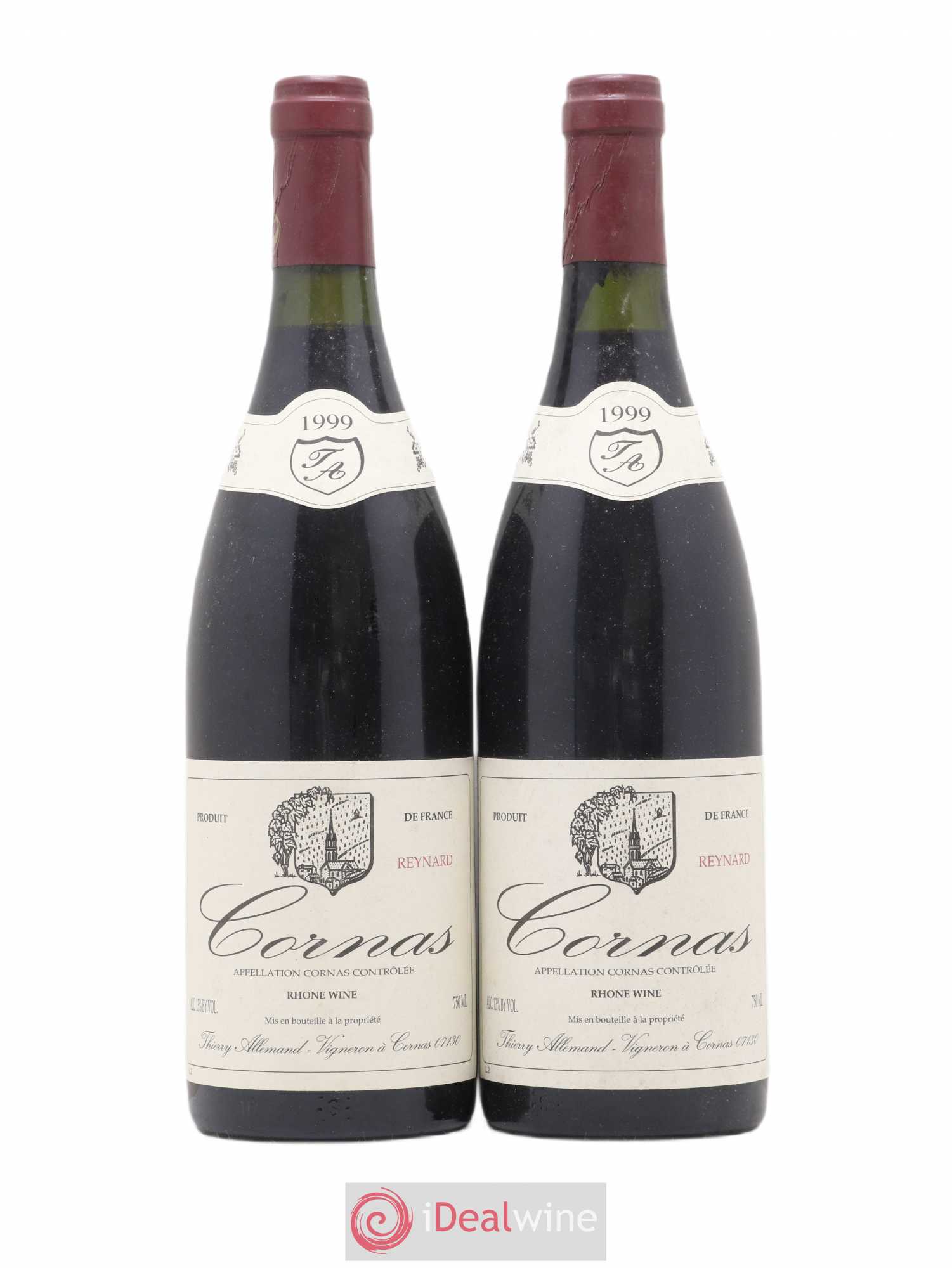 Cornas Reynard Thierry Allemand 1999 - Lot de 2 bouteilles - 0