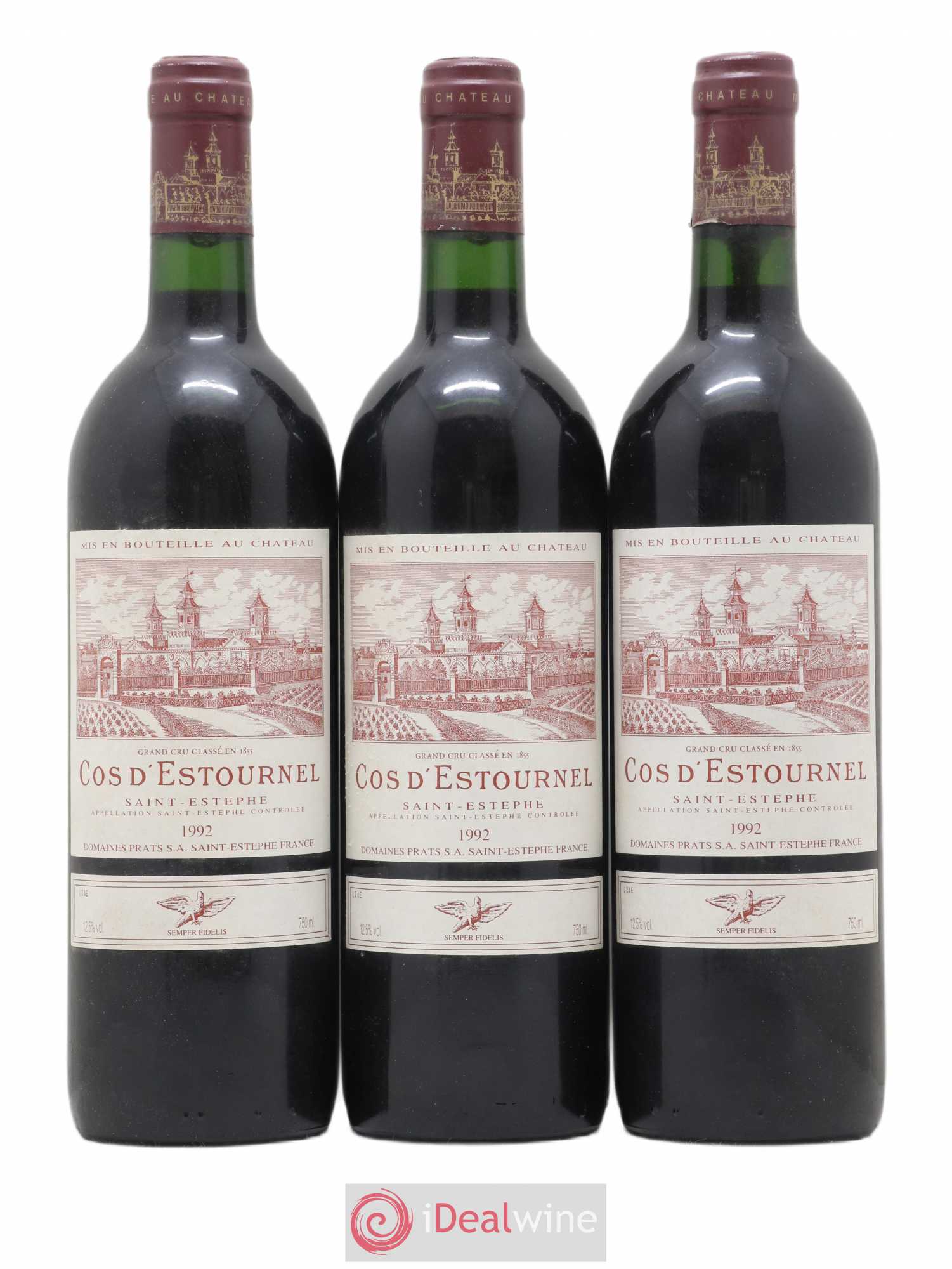 Cos d'Estournel 2ème Grand Cru Classé 1992 - Lot de 3 bouteilles - 0