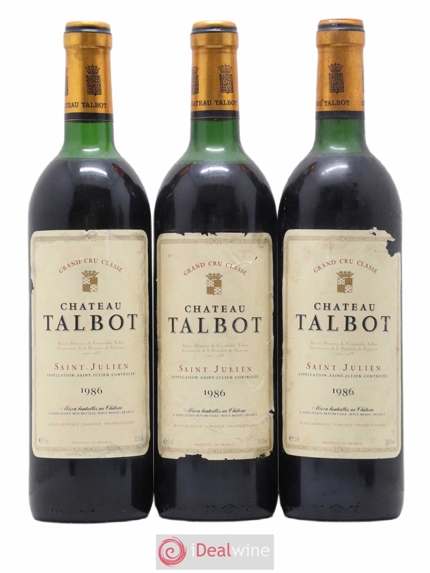 Château Talbot 4ème Grand Cru Classé 1986 - Lot de 6 bouteilles - 1