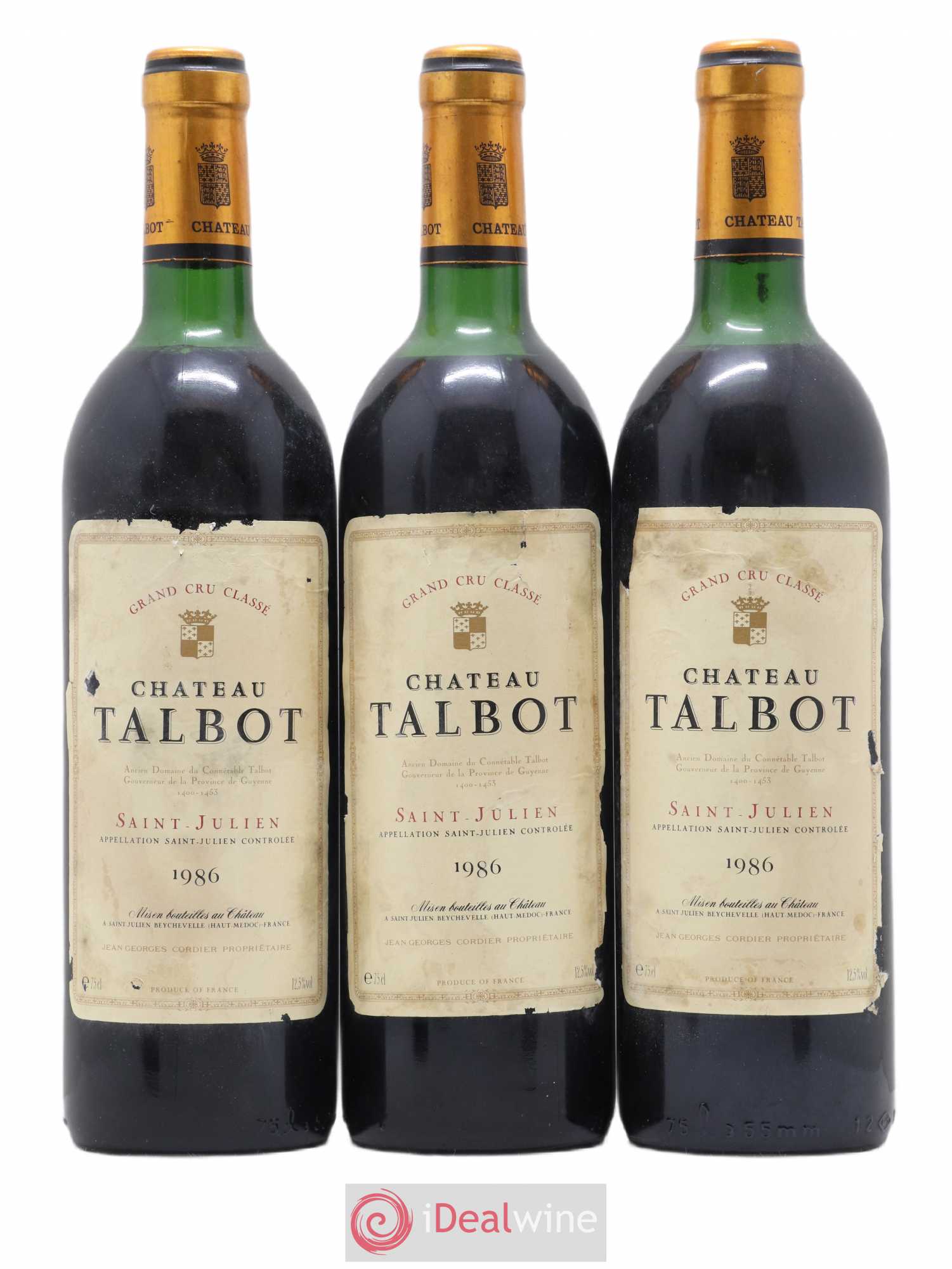 Château Talbot 4ème Grand Cru Classé 1986 - Lot de 6 bouteilles - 2
