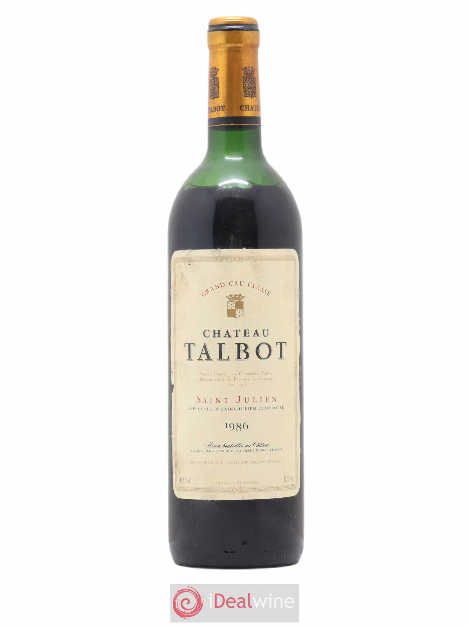 Château Talbot 4ème Grand Cru Classé 1986 - Lot de 1 bouteille - 0
