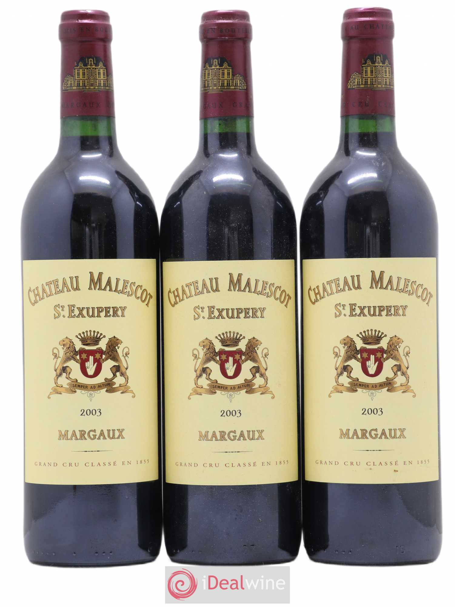 Château Malescot Saint-Exupéry 3ème Grand Cru Classé 2003 - Lot de 3 bouteilles - 0