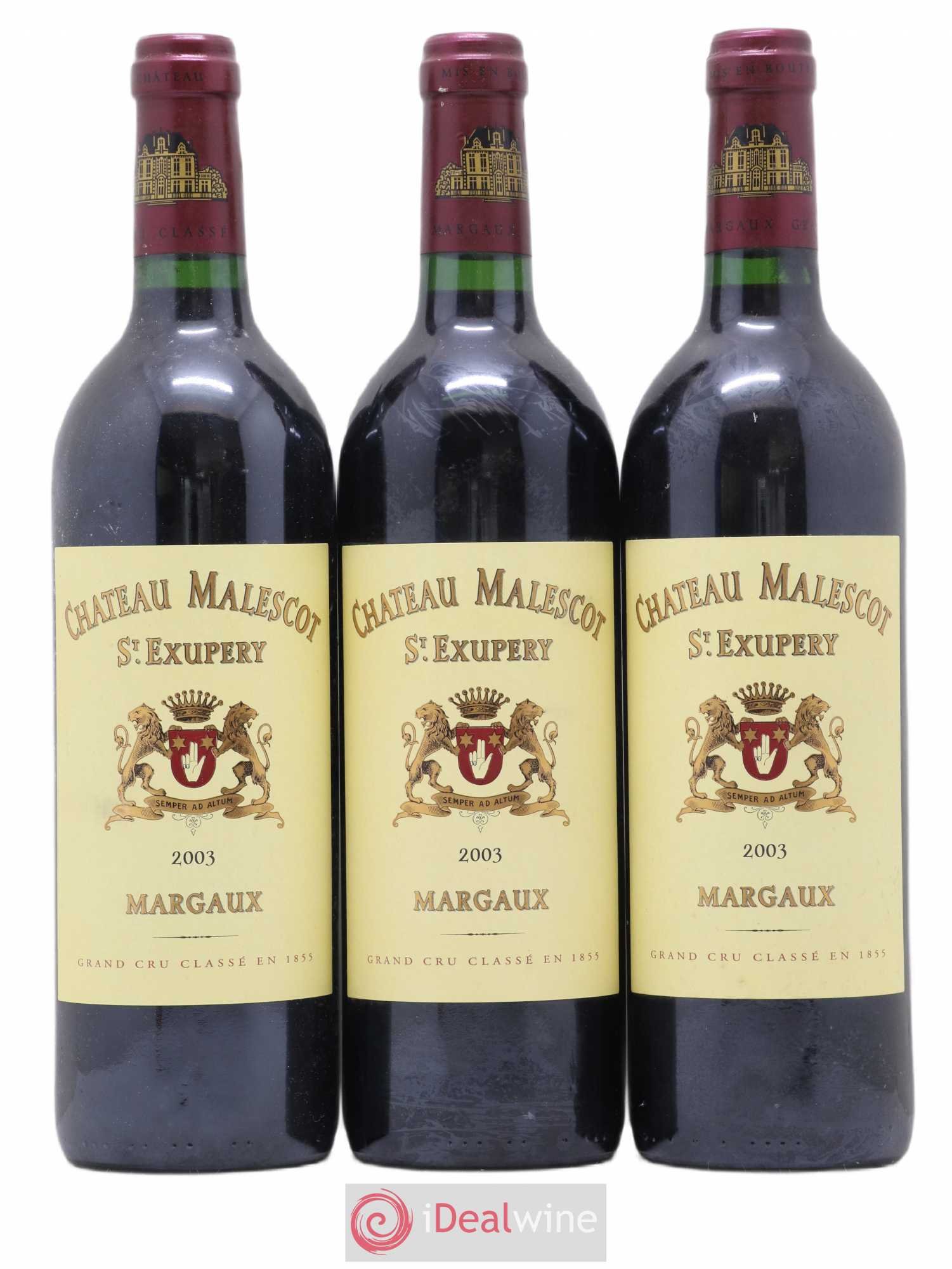Château Malescot Saint-Exupéry 3ème Grand Cru Classé 2003 - Lot de 3 bouteilles - 0