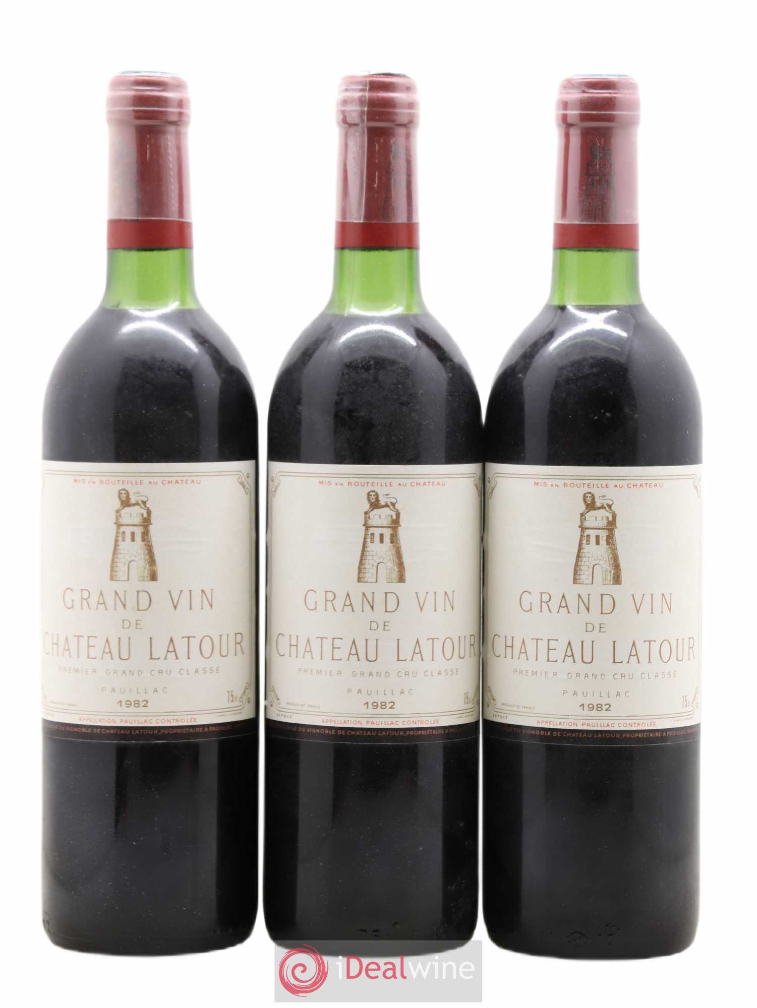 Château Latour 1er Grand Cru Classé 1982 - Lot de 3 bouteilles - 0
