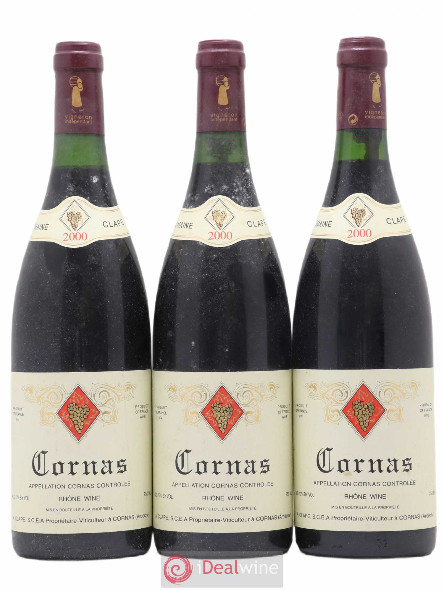 Cornas Auguste Clape 2000 - Lot de 3 bouteilles - 0