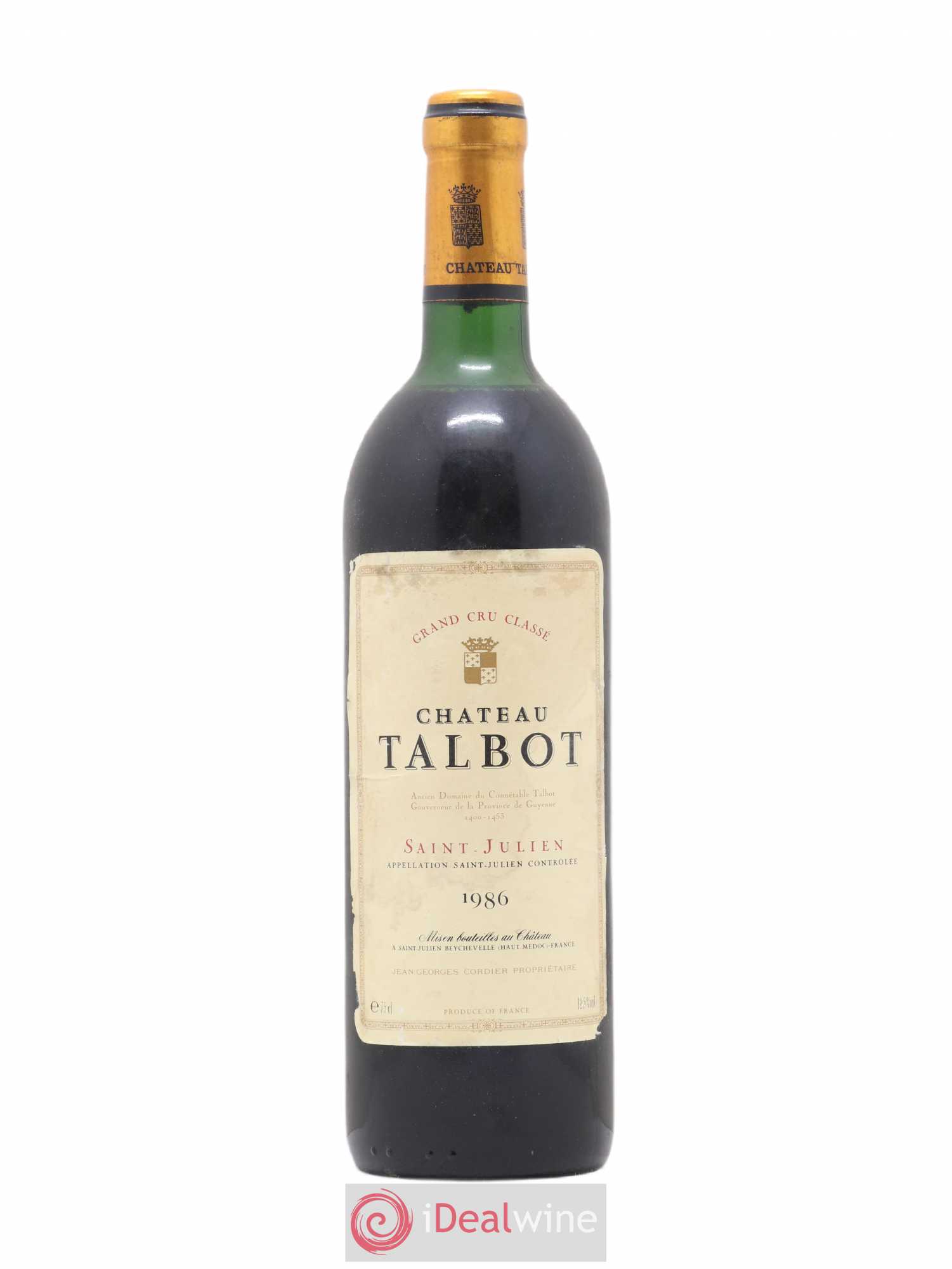 Château Talbot 4ème Grand Cru Classé 1986 - Lot de 1 bouteille - 0