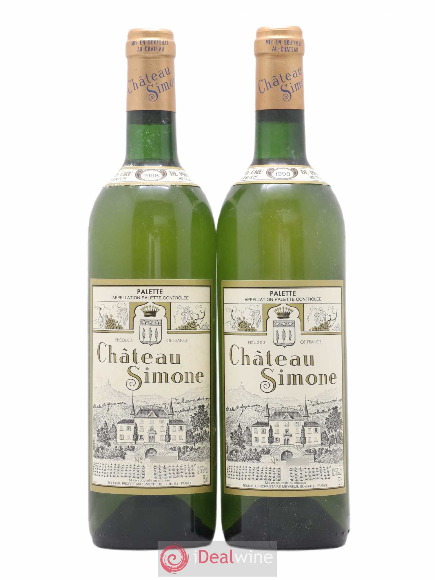 Palette Château Simone Famille Rougier 1998 - Lot de 2 bouteilles - 0