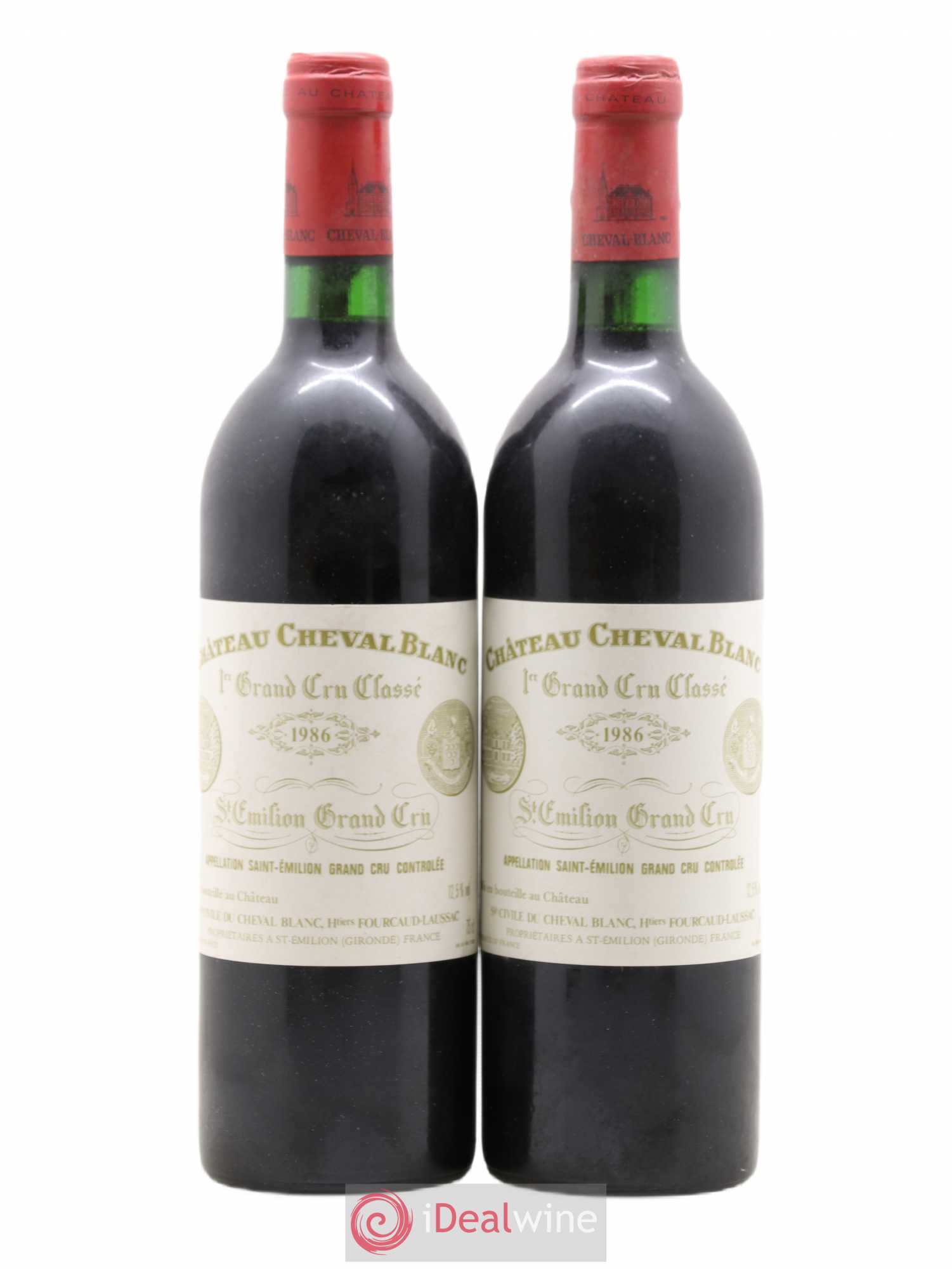 Château Cheval Blanc 1er Grand Cru Classé A 1986 - Lot de 2 bouteilles - 0