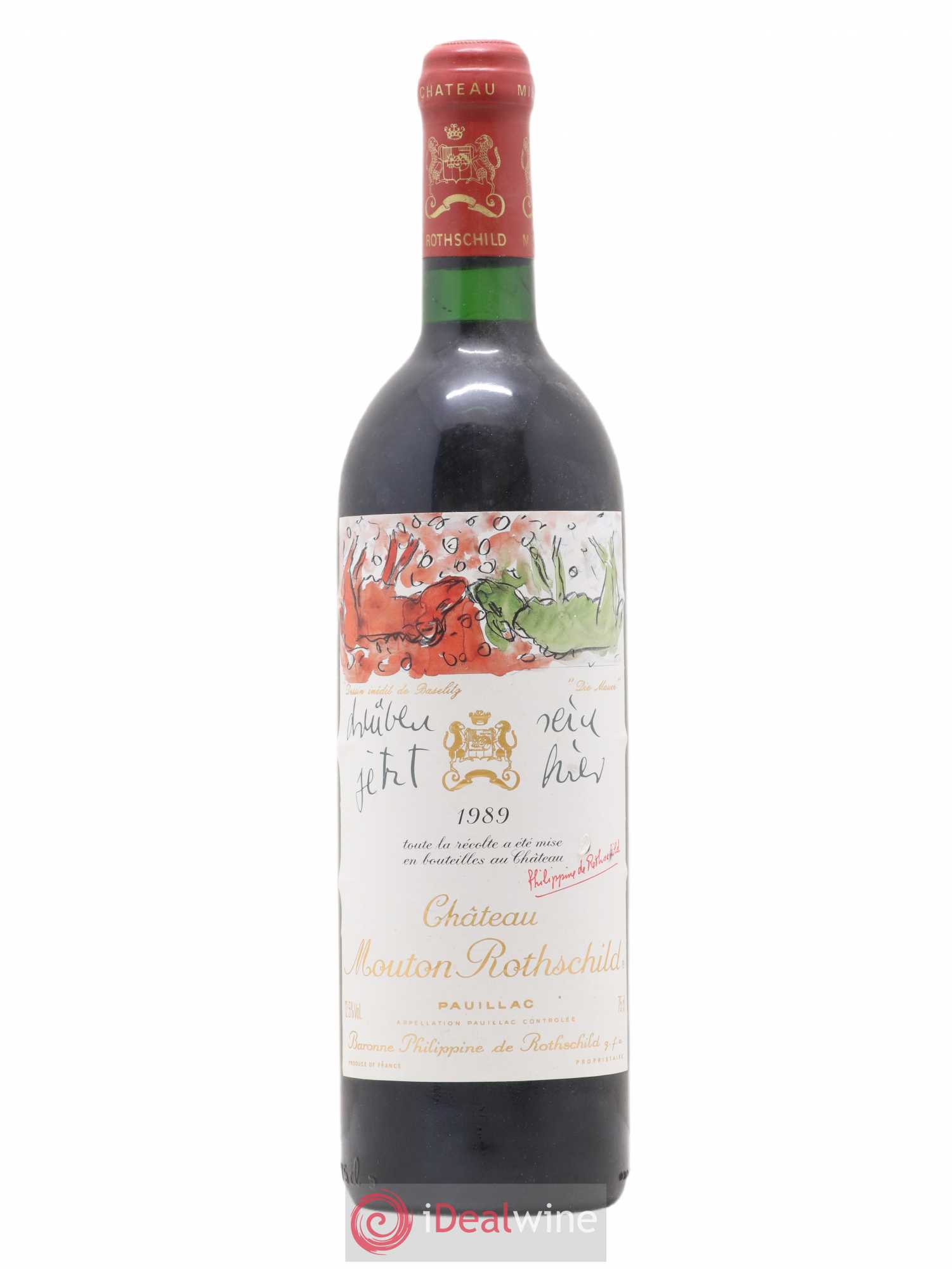 Château Mouton Rothschild 1er Grand Cru Classé 1989 - Lot de 1 bouteille - 0