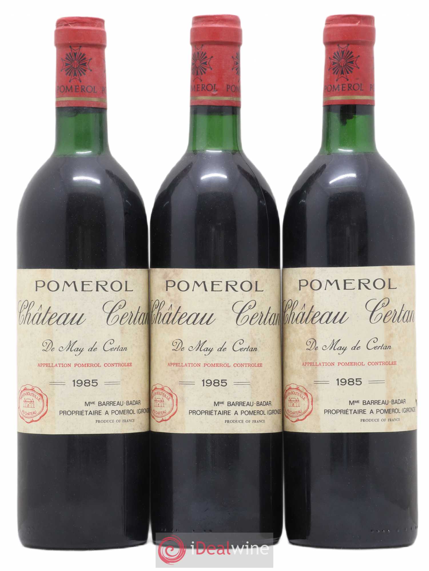 Château Certan de May 1985 - Lot de 3 bouteilles - 0