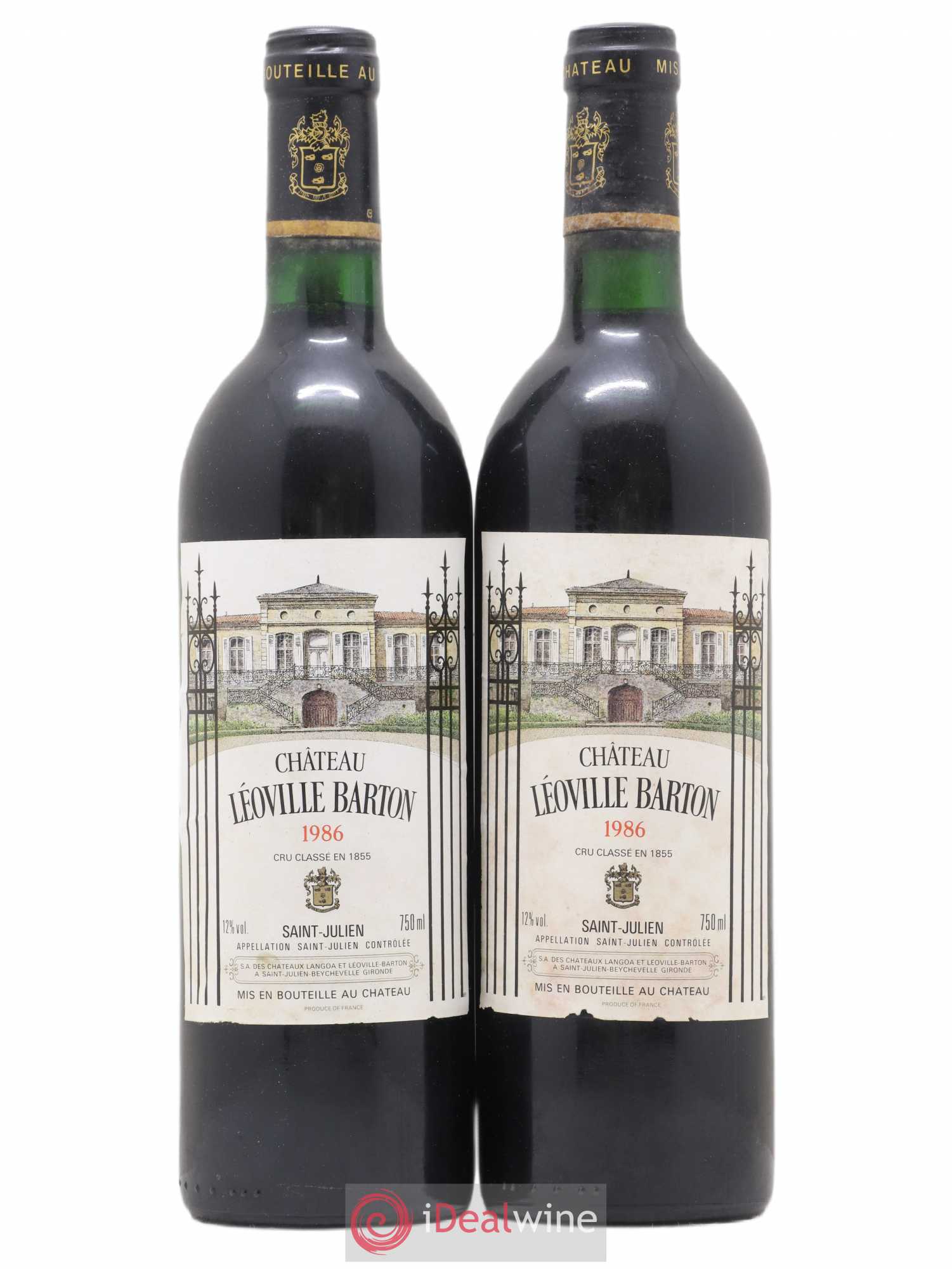 Château Léoville Barton 2ème Grand Cru Classé 1986 - Lot de 2 bouteilles - 0