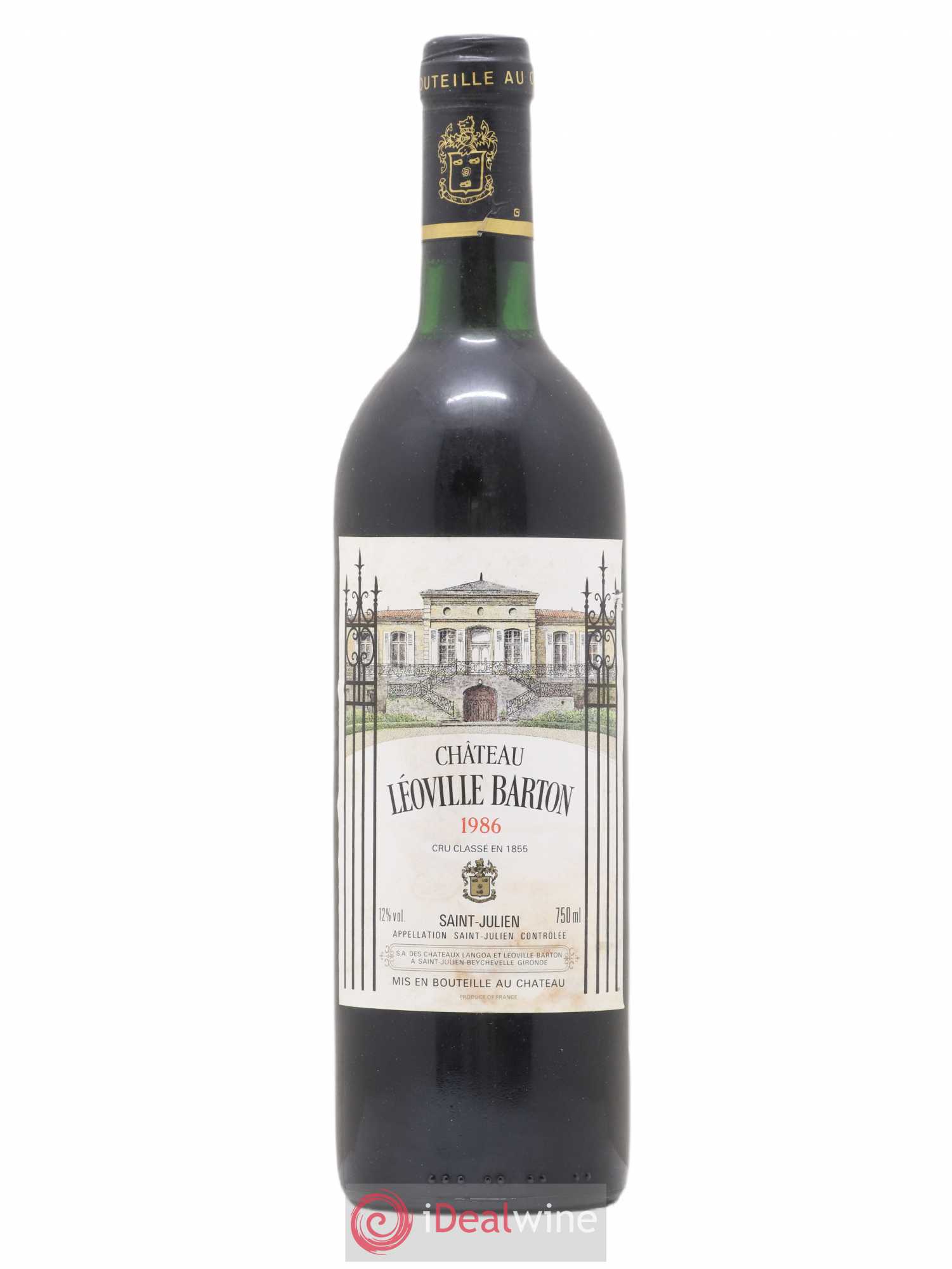 Château Léoville Barton 2ème Grand Cru Classé 1986 - Lot de 1 bouteille - 0