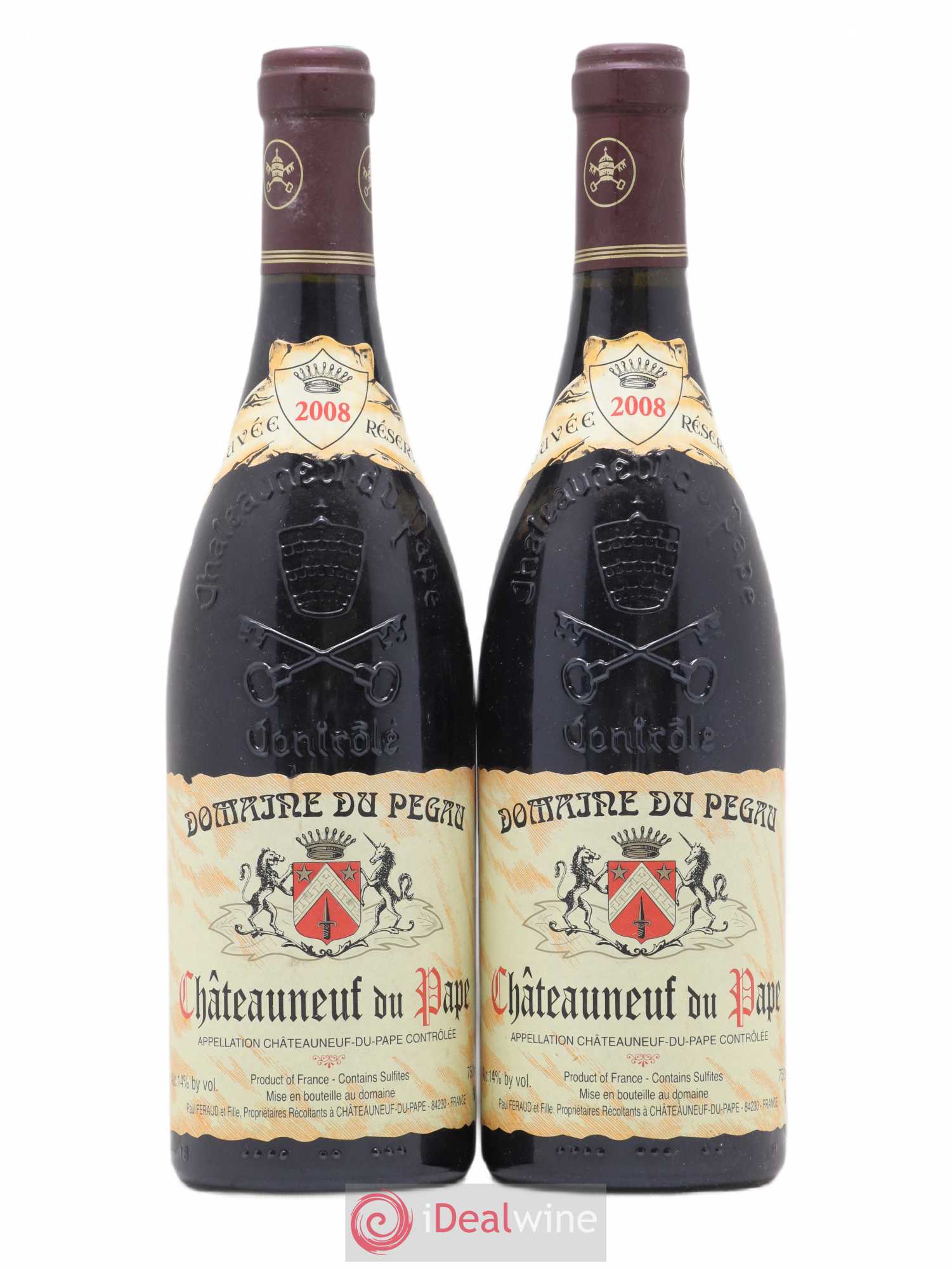Châteauneuf-du-Pape Domaine du Pégau Cuvée Réservée Paul et Laurence Féraud 2008 - Lot de 2 bouteilles - 0
