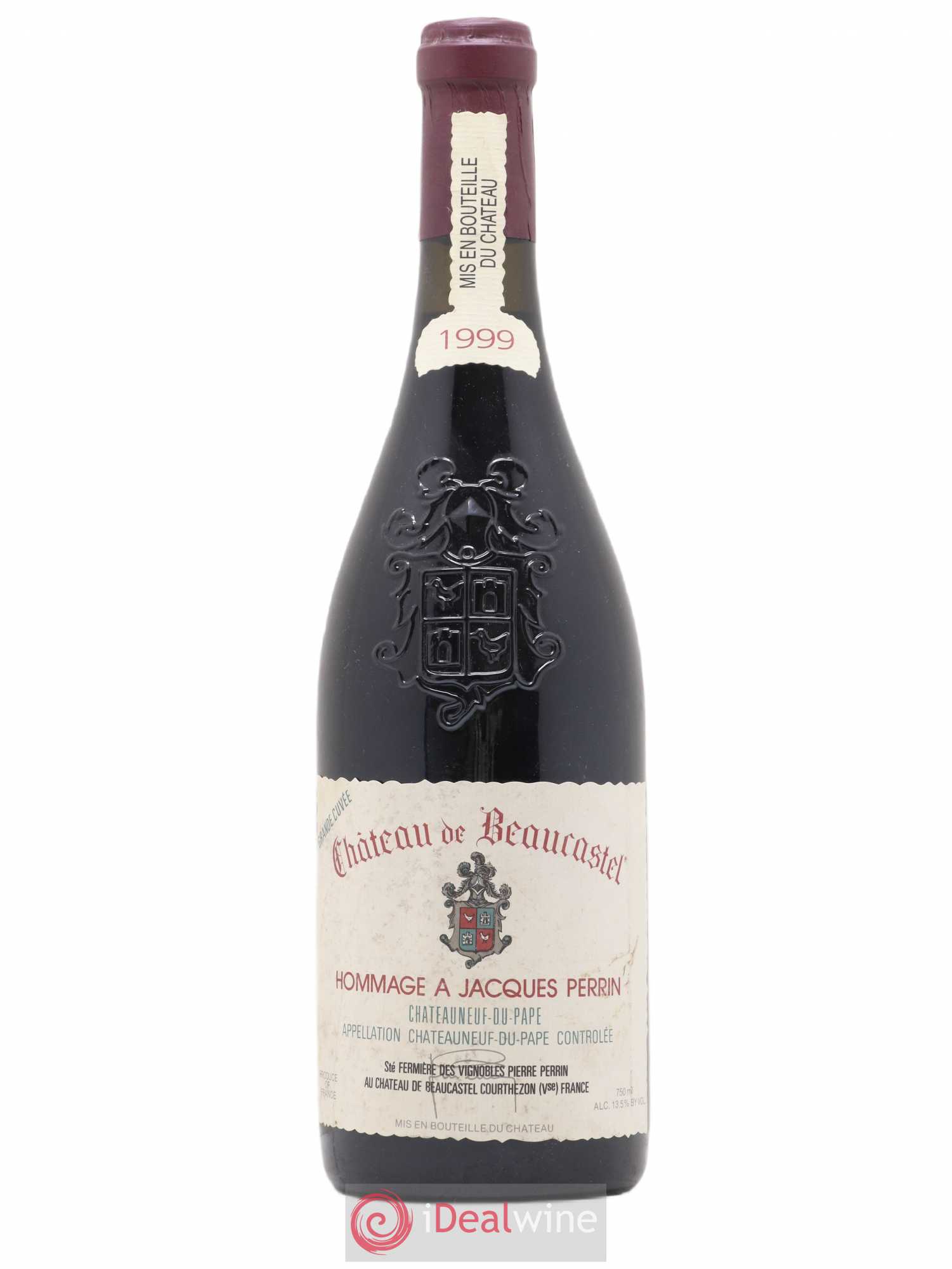 Châteauneuf-du-Pape Château de Beaucastel Hommage à Jacques Perrin Famille Perrin 1999 - Lot de 1 bouteille - 0