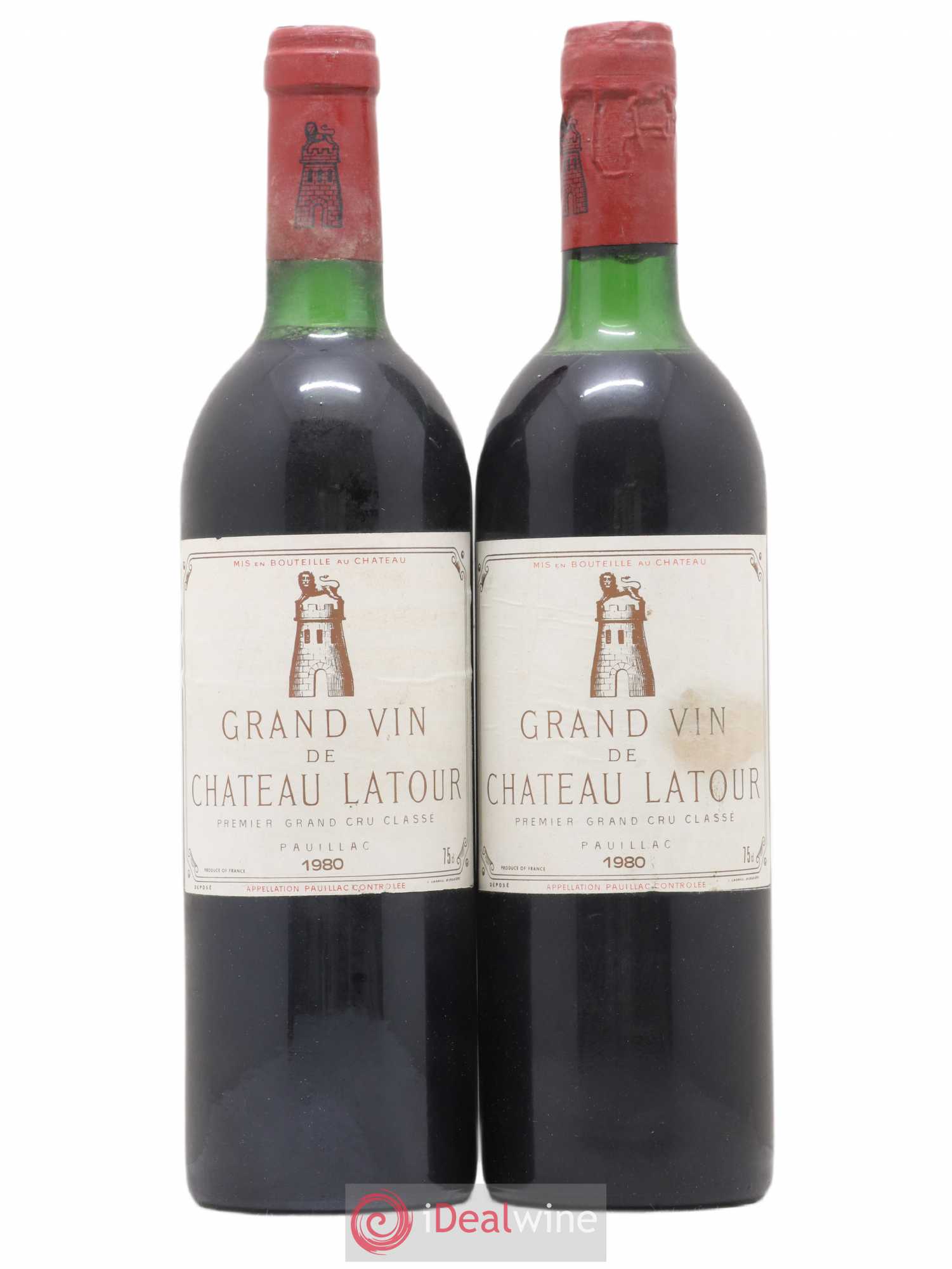 Château Latour 1er Grand Cru Classé 1980 - Lot de 2 bouteilles - 0