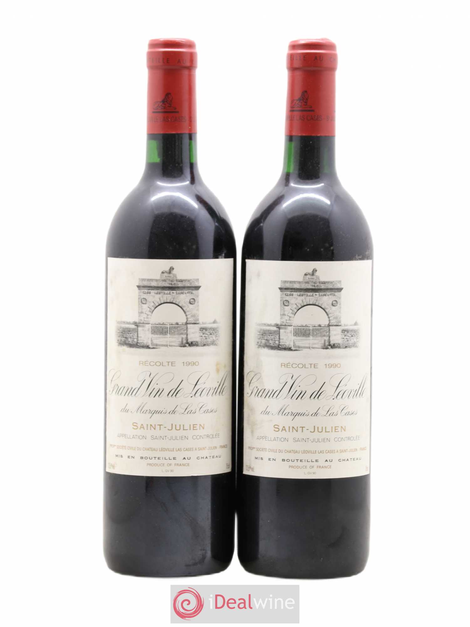 Château Léoville Las Cases 2ème Grand Cru Classé 1990 - Lot de 2 bouteilles - 0