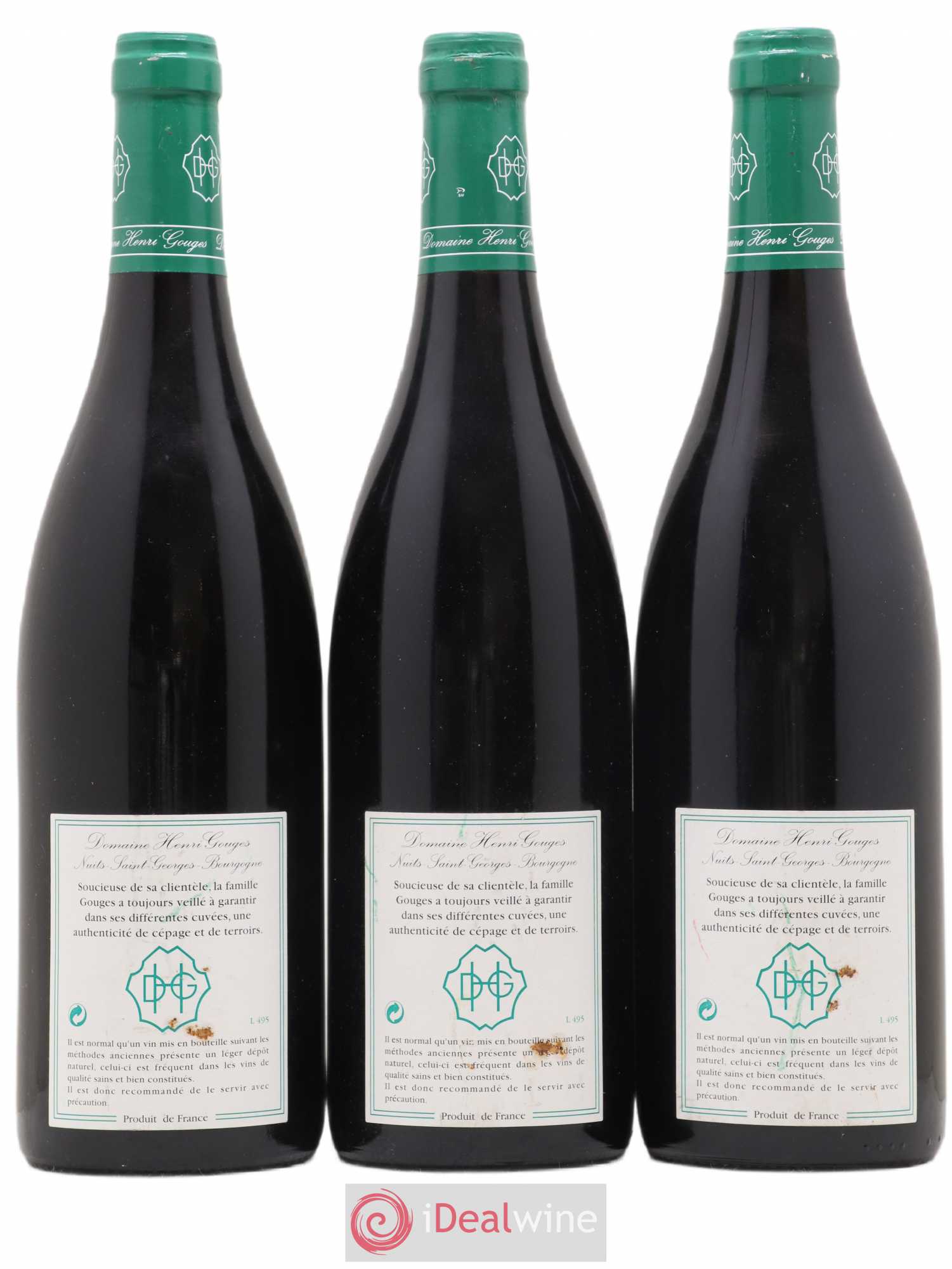 Nuits-Saint-Georges 1er Cru Les Saints Georges Henri Gouges 1997 - Lot de 3 bouteilles - 1
