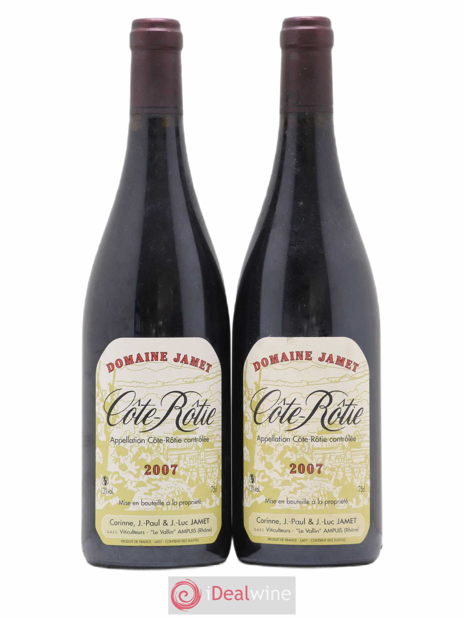 Côte-Rôtie Jamet (Domaine) 2007 - Lot de 2 bouteilles - 0