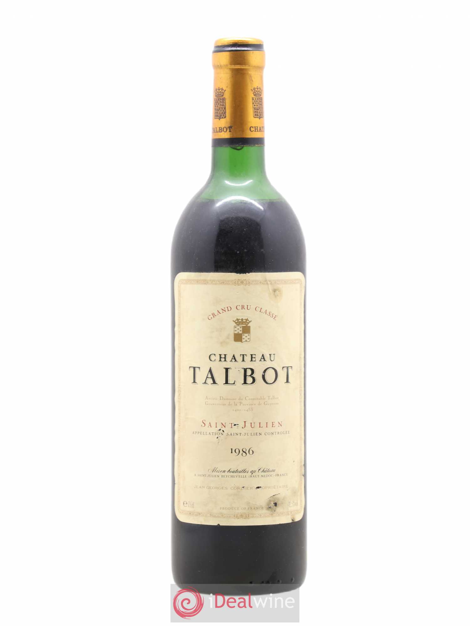 Château Talbot 4ème Grand Cru Classé 1986 - Lot de 1 bouteille - 0