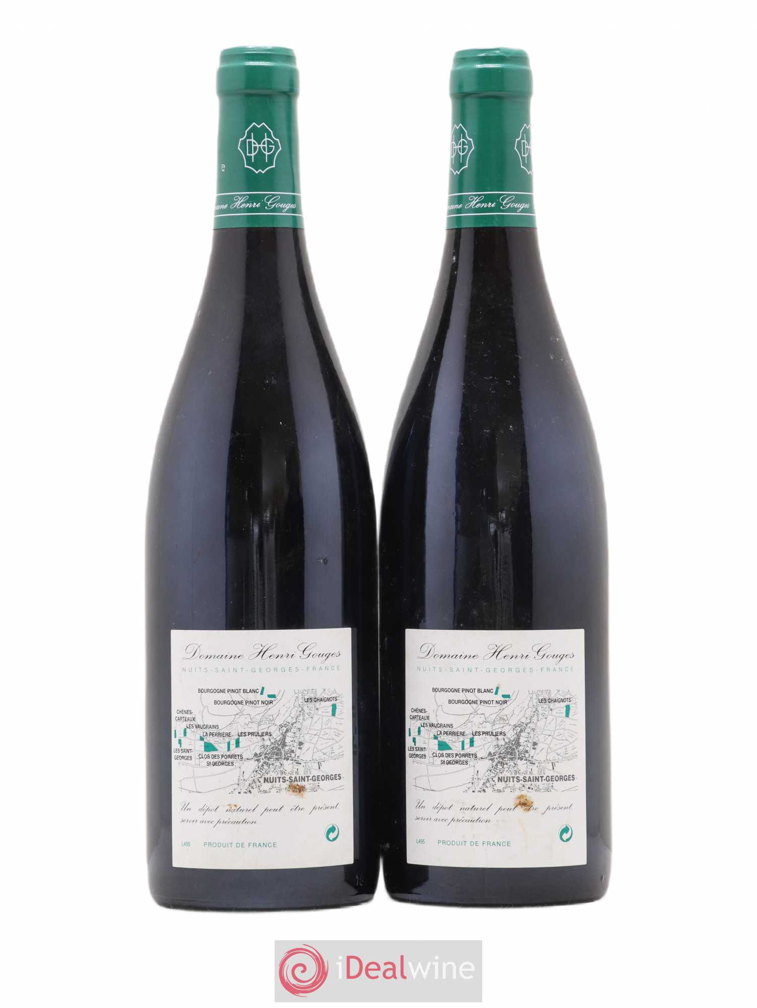 Nuits-Saint-Georges 1er Cru Les Saints Georges Henri Gouges 1999 - Lot de 2 bouteilles - 1