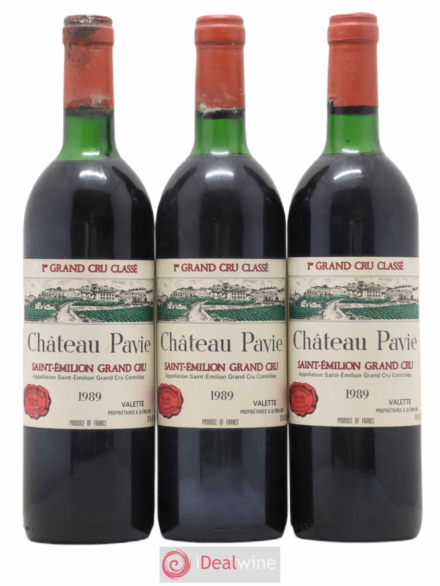 Château Pavie 1er Grand Cru Classé A 1989 - Lot de 3 bouteilles - 0