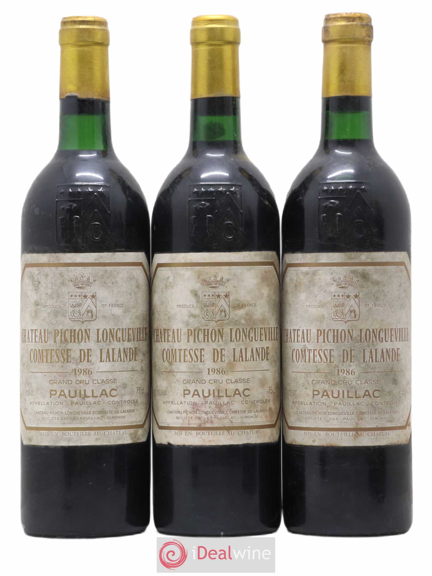 Château Pichon Longueville Comtesse de Lalande 2ème Grand Cru Classé 1986 - Lot de 6 bouteilles - 1