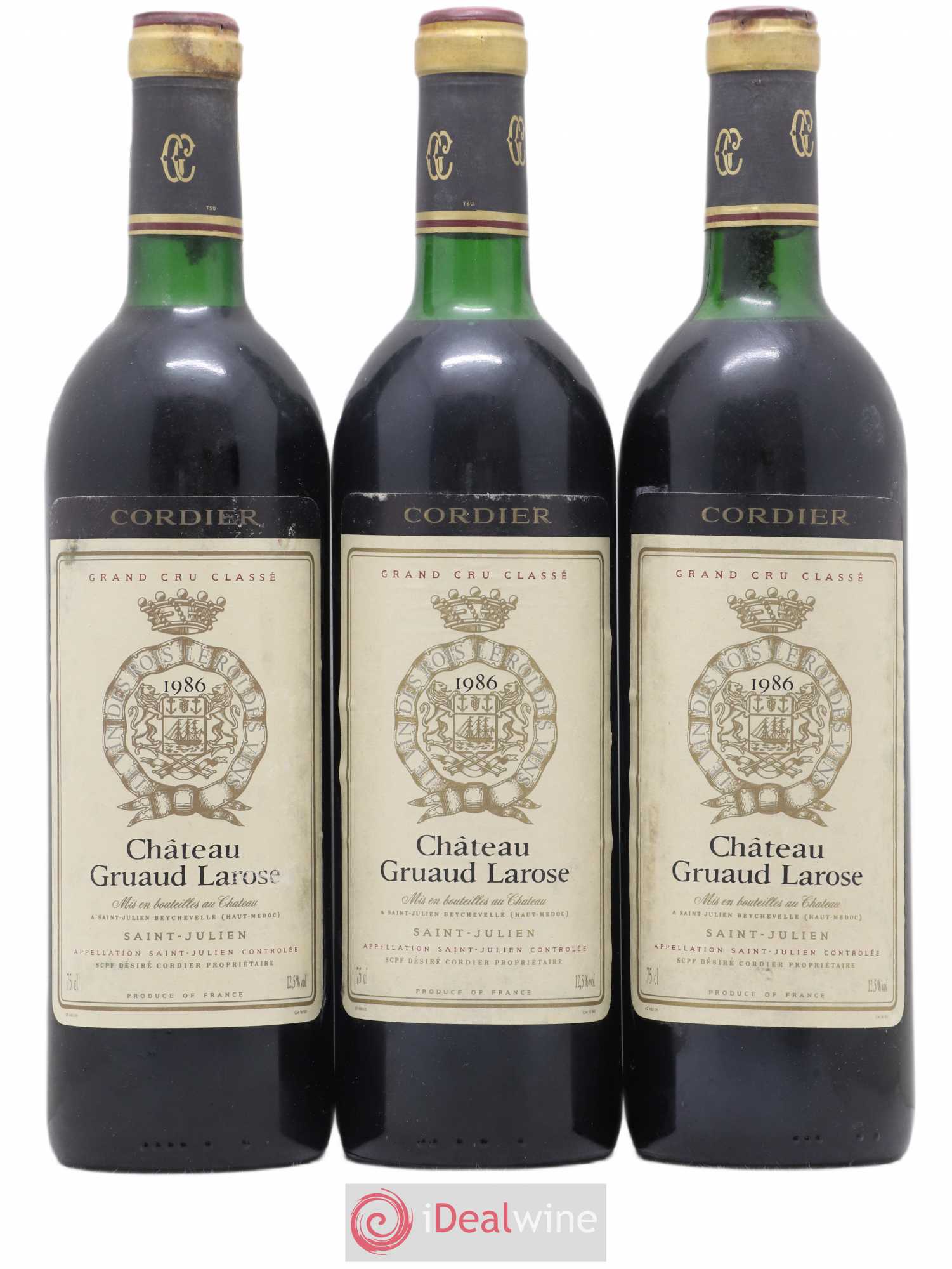 Château Gruaud Larose 2ème Grand Cru Classé 1986 - Lot de 3 bouteilles - 0