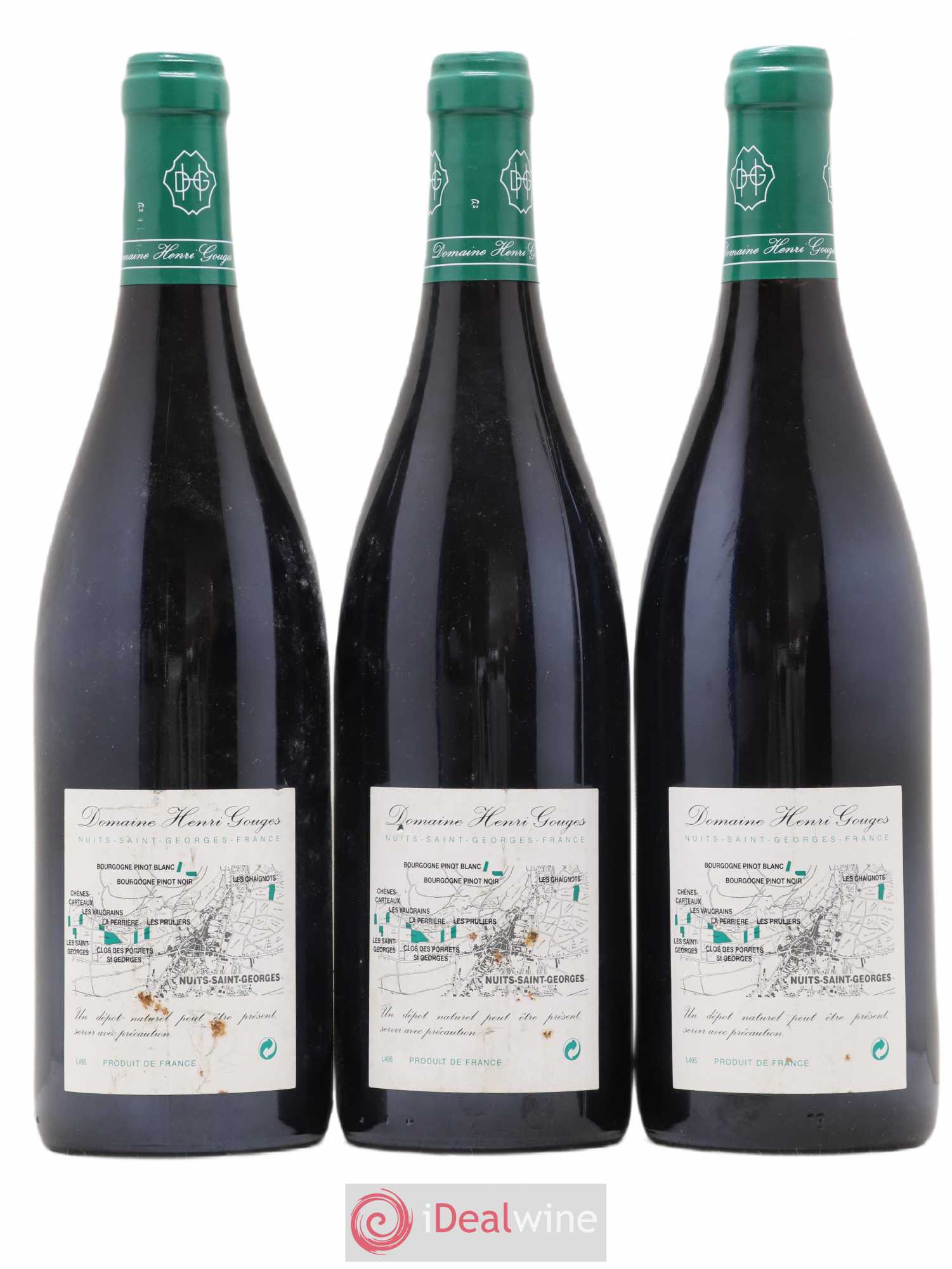 Nuits-Saint-Georges 1er Cru Les Vaucrains Henri Gouges 1999 - Lot de 3 bouteilles - 1