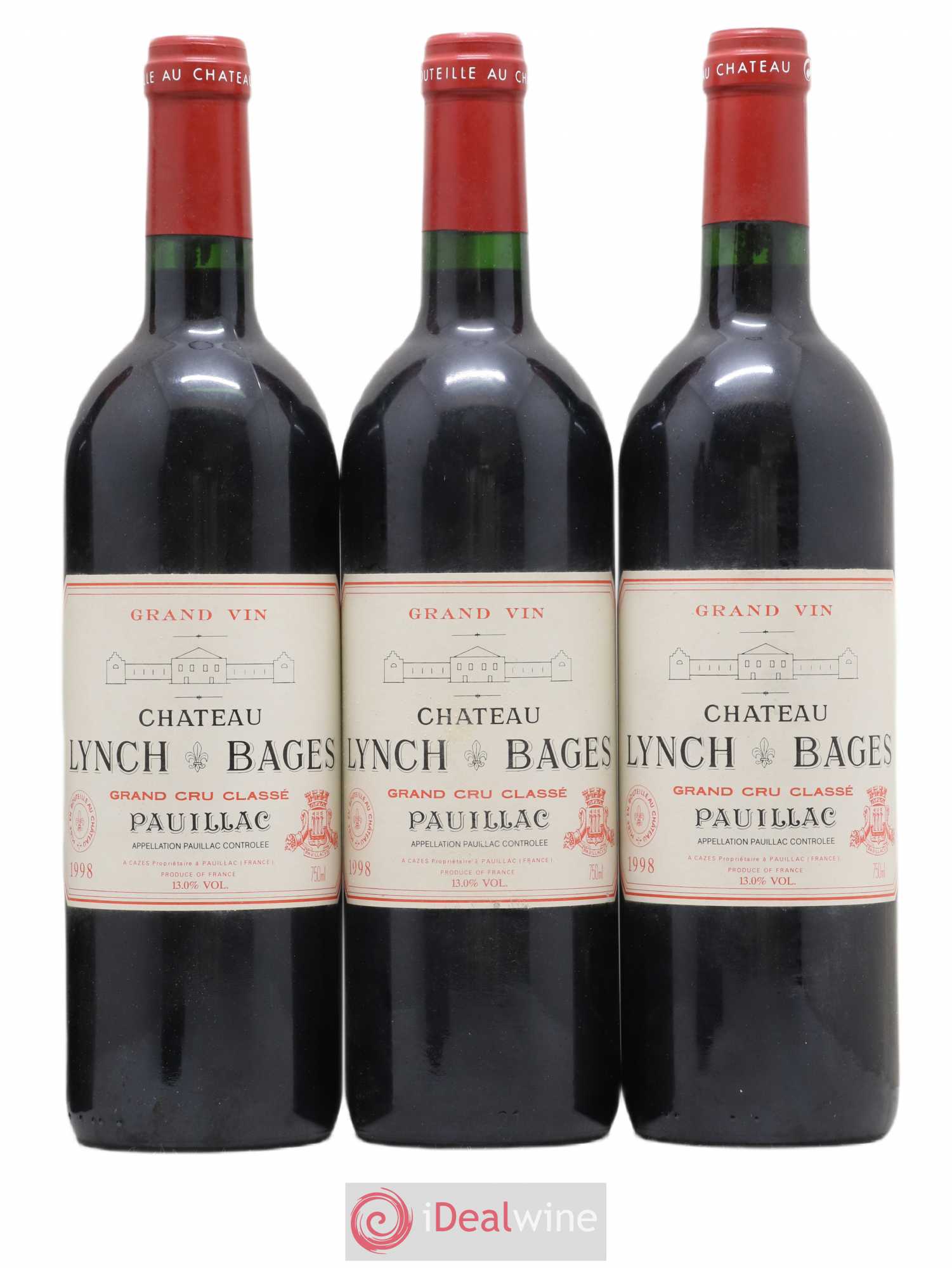 Château Lynch Bages 5ème Grand Cru Classé 1998 - Lot de 6 bouteilles - 1
