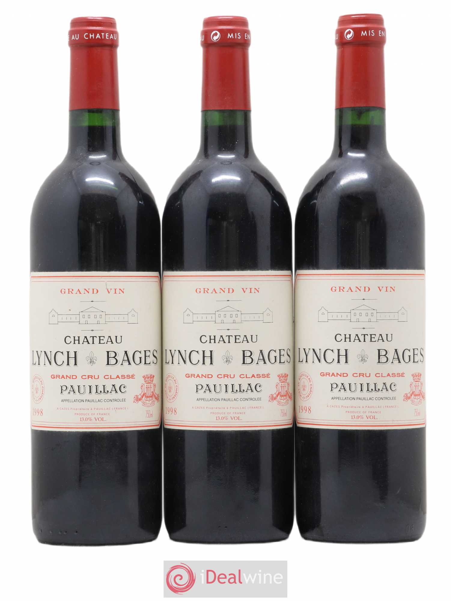Château Lynch Bages 5ème Grand Cru Classé 1998 - Lot de 6 bouteilles - 2