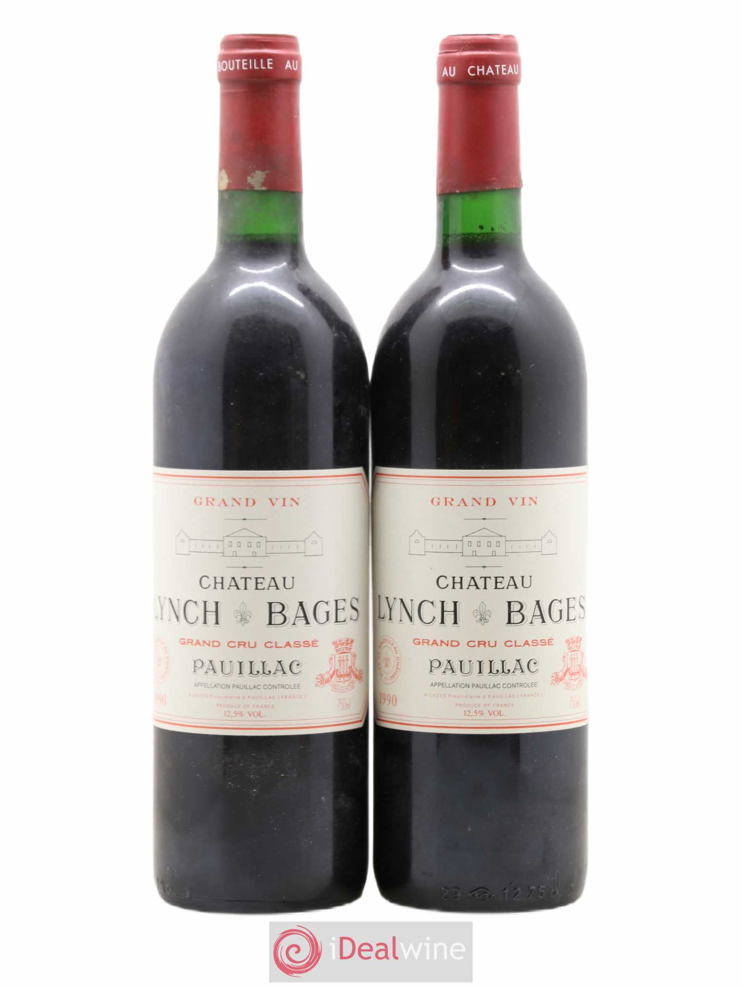 Château Lynch Bages 5ème Grand Cru Classé 1990 - Lot de 2 bouteilles - 0
