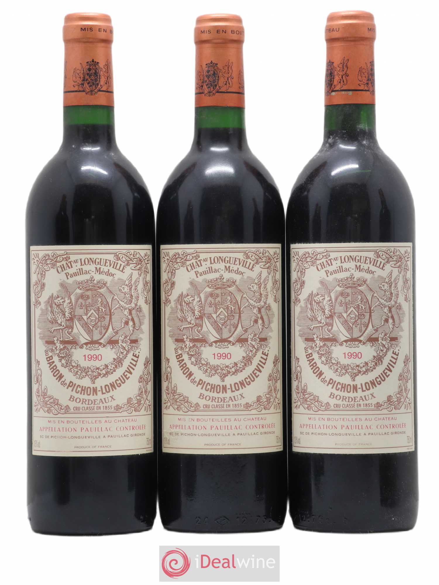 Pichon Longueville Baron 2ème Grand Cru Classé 1990 - Lot de 6 bouteilles - 1