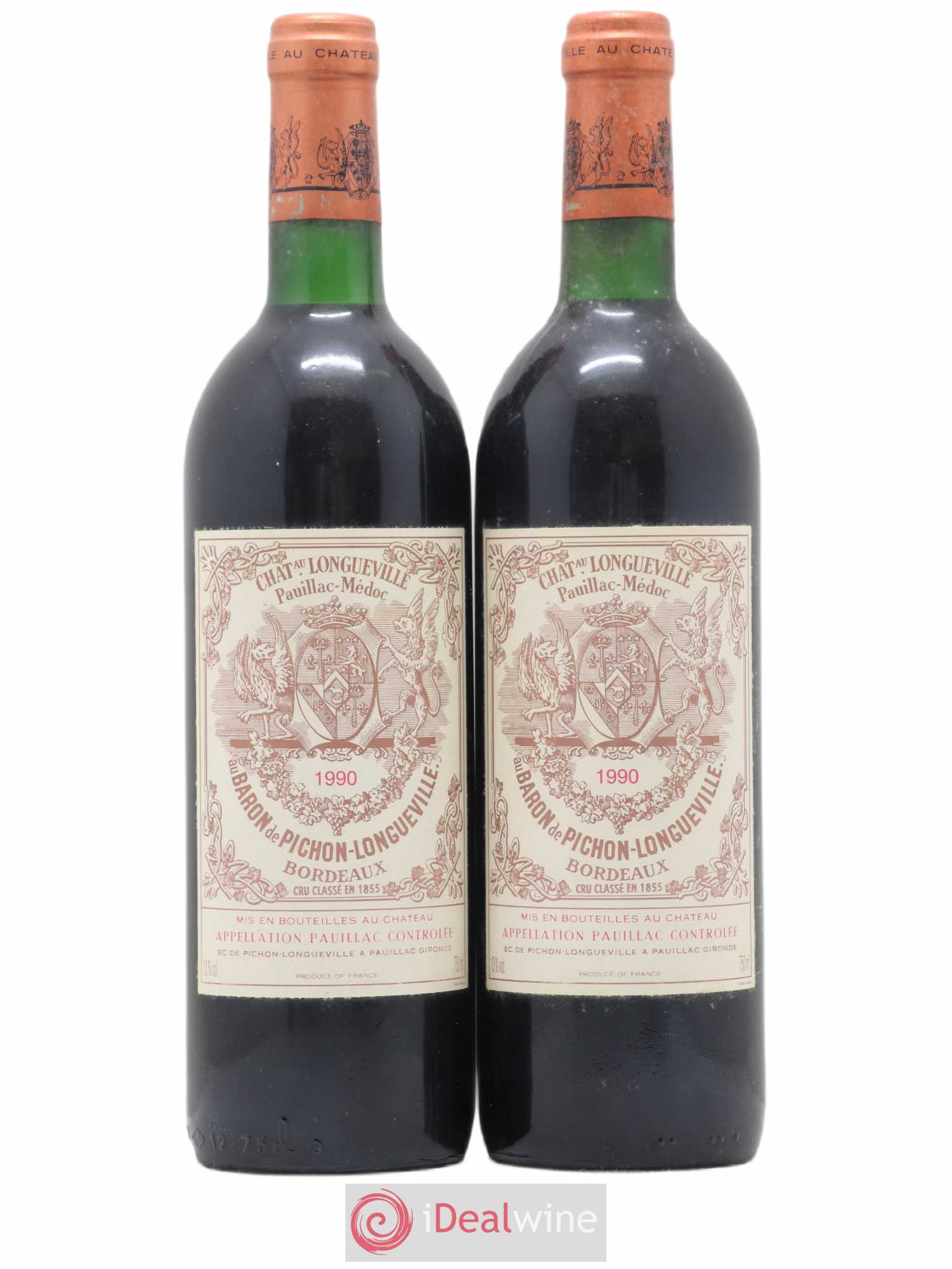 Pichon Longueville Baron 2ème Grand Cru Classé 1990 - Lot de 2 bouteilles - 0