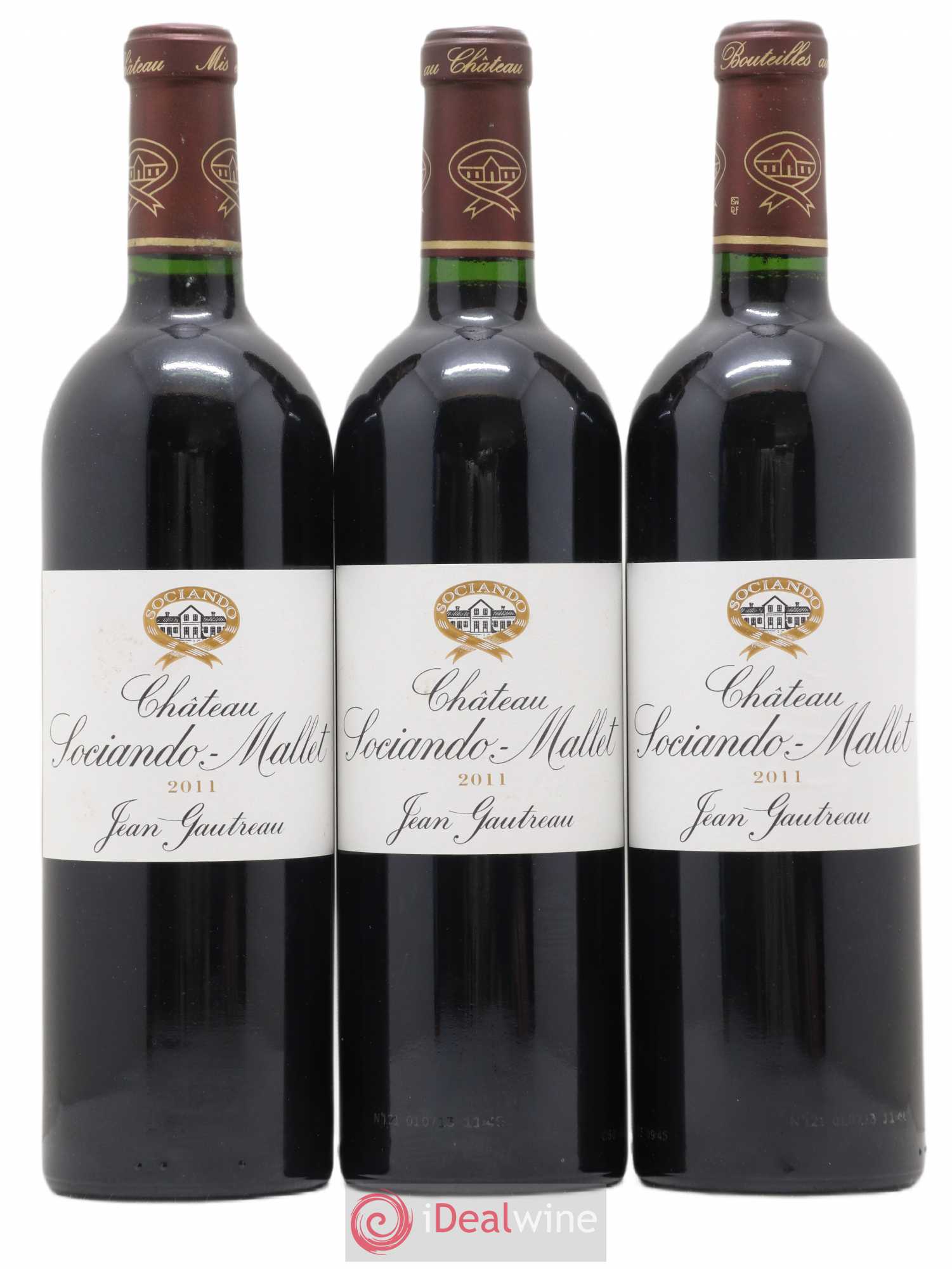 Château Sociando Mallet 2011 - Lot de 3 bouteilles - 0