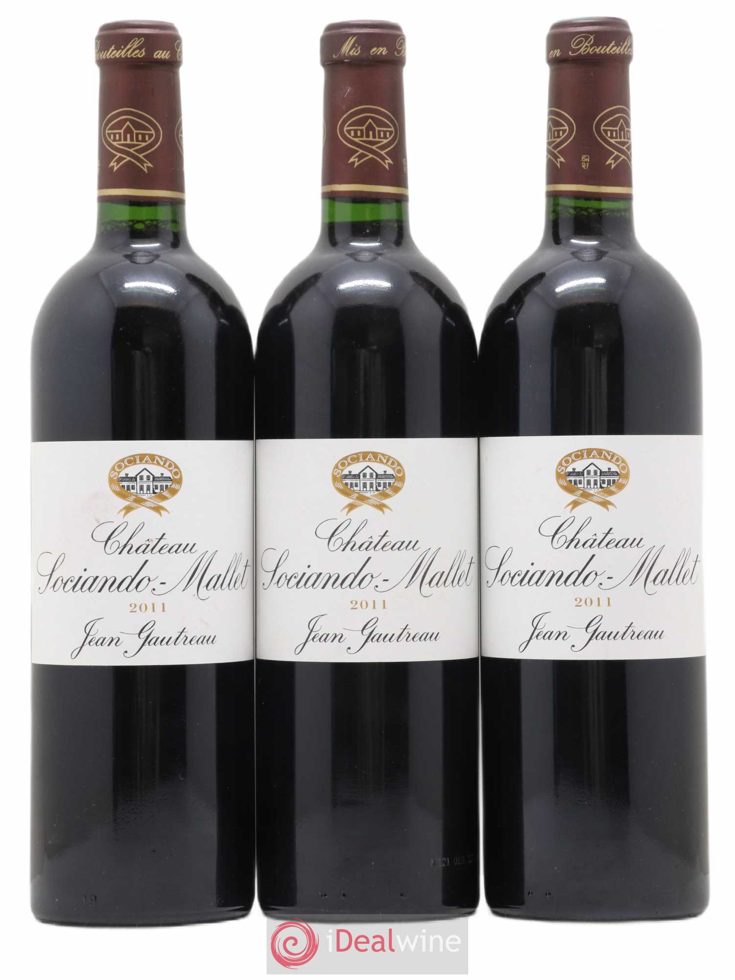 Château Sociando Mallet 2011 - Lot de 3 bouteilles - 0