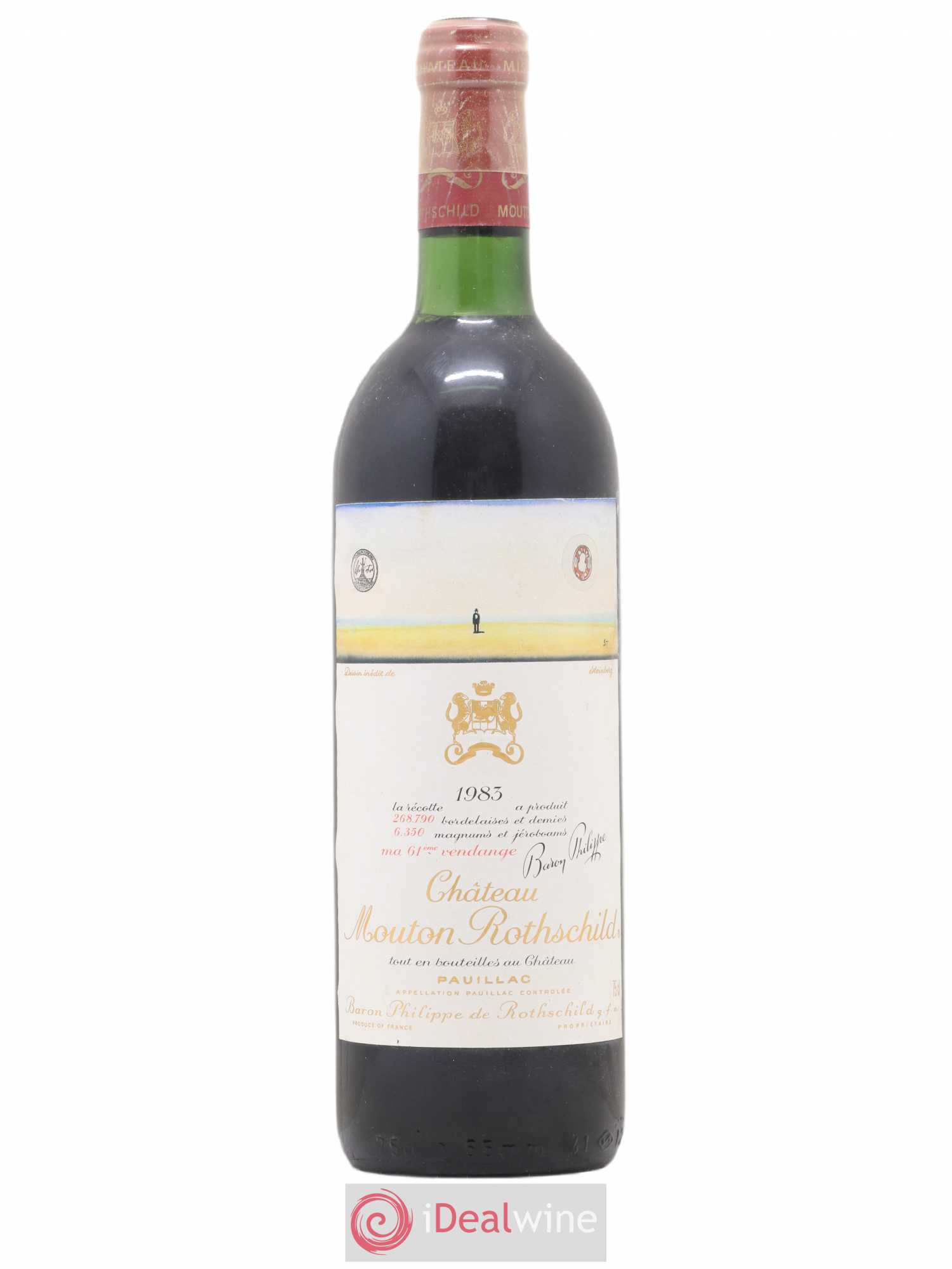 Château Mouton Rothschild 1er Grand Cru Classé 1983 - Lot de 1 bouteille - 0