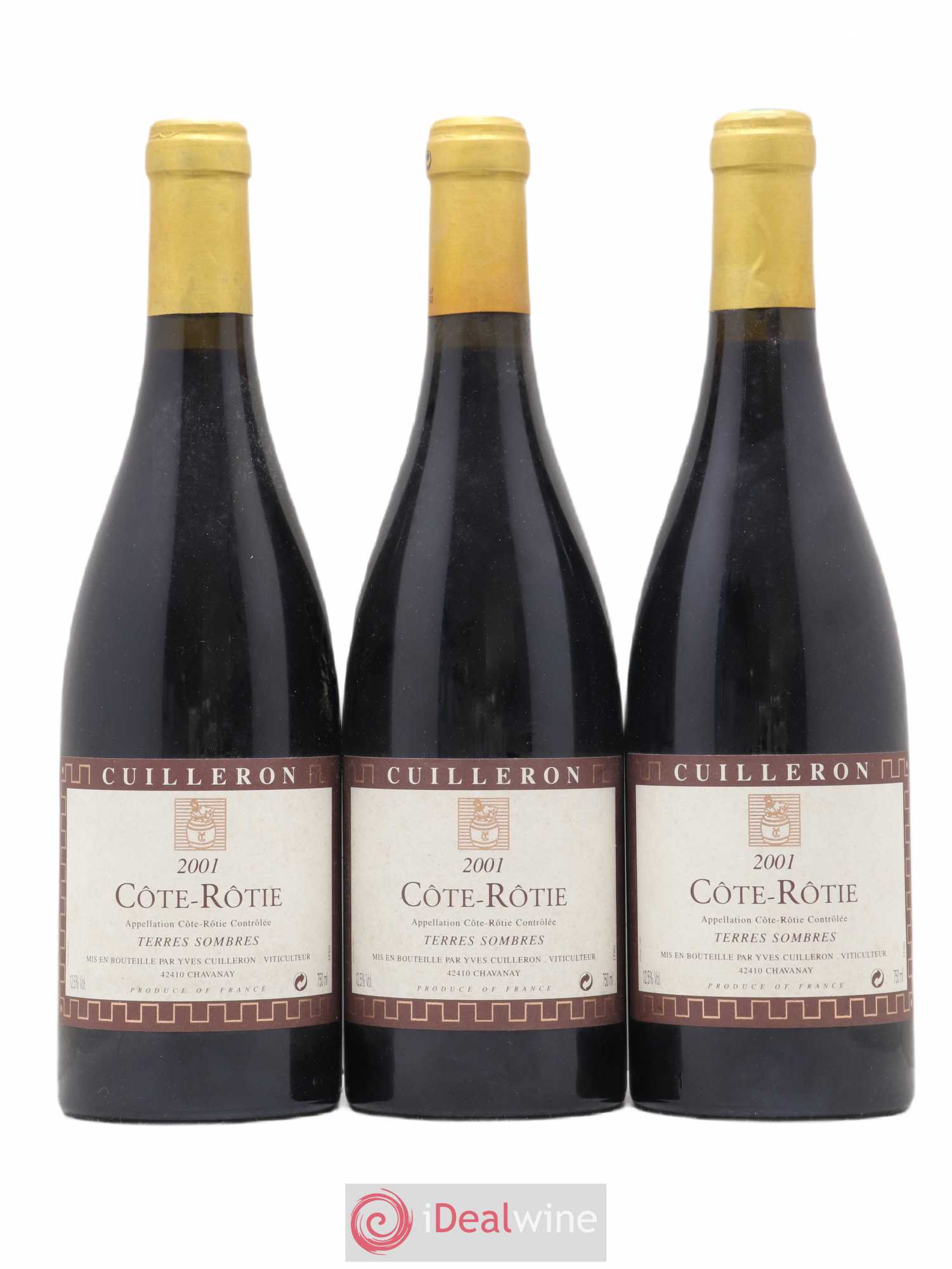Côte-Rôtie Terres Sombres Yves Cuilleron (Domaine) 2001 - Lot de 3 bouteilles - 0