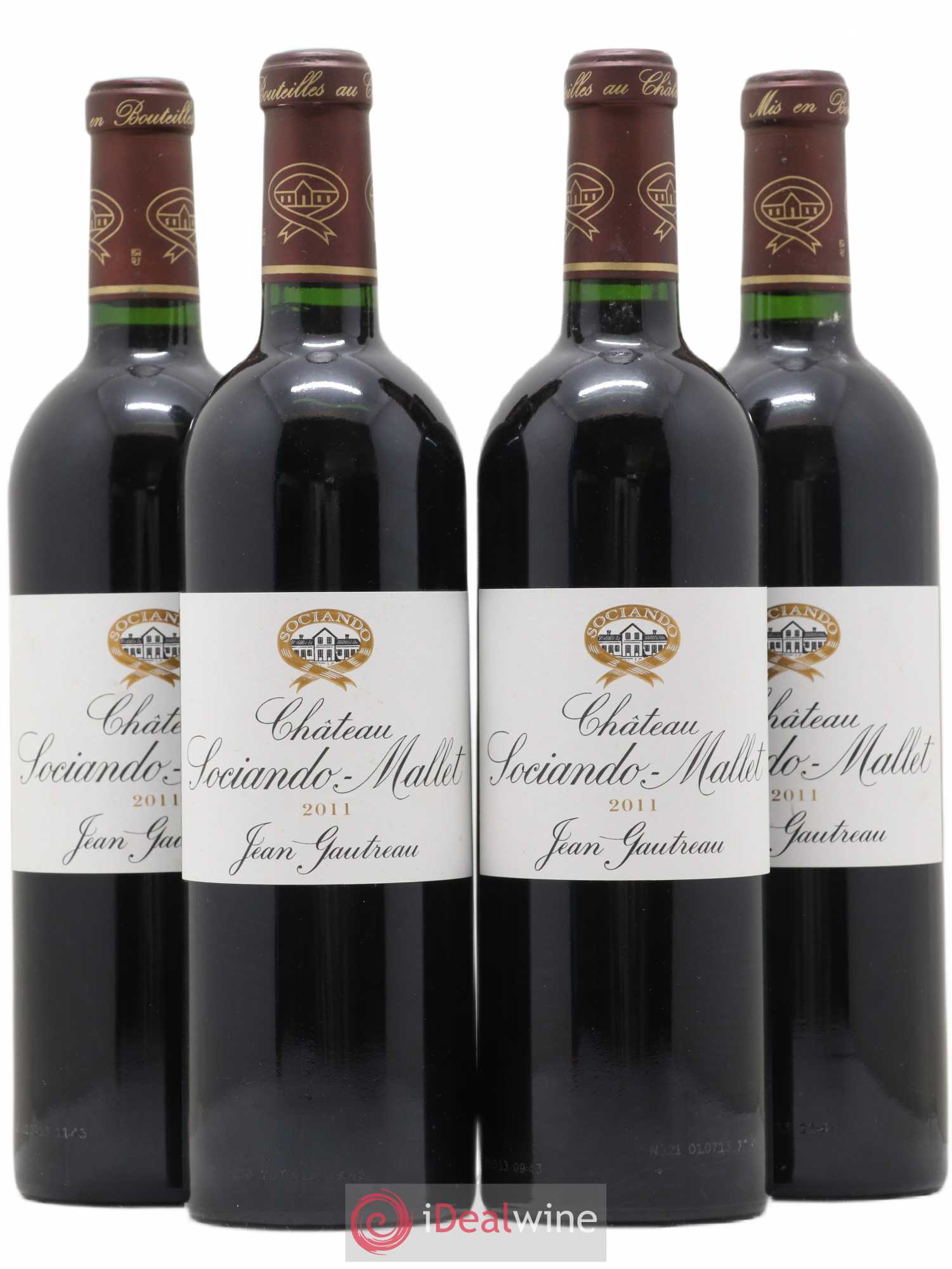 Château Sociando Mallet 2011 - Lot de 4 bouteilles - 0