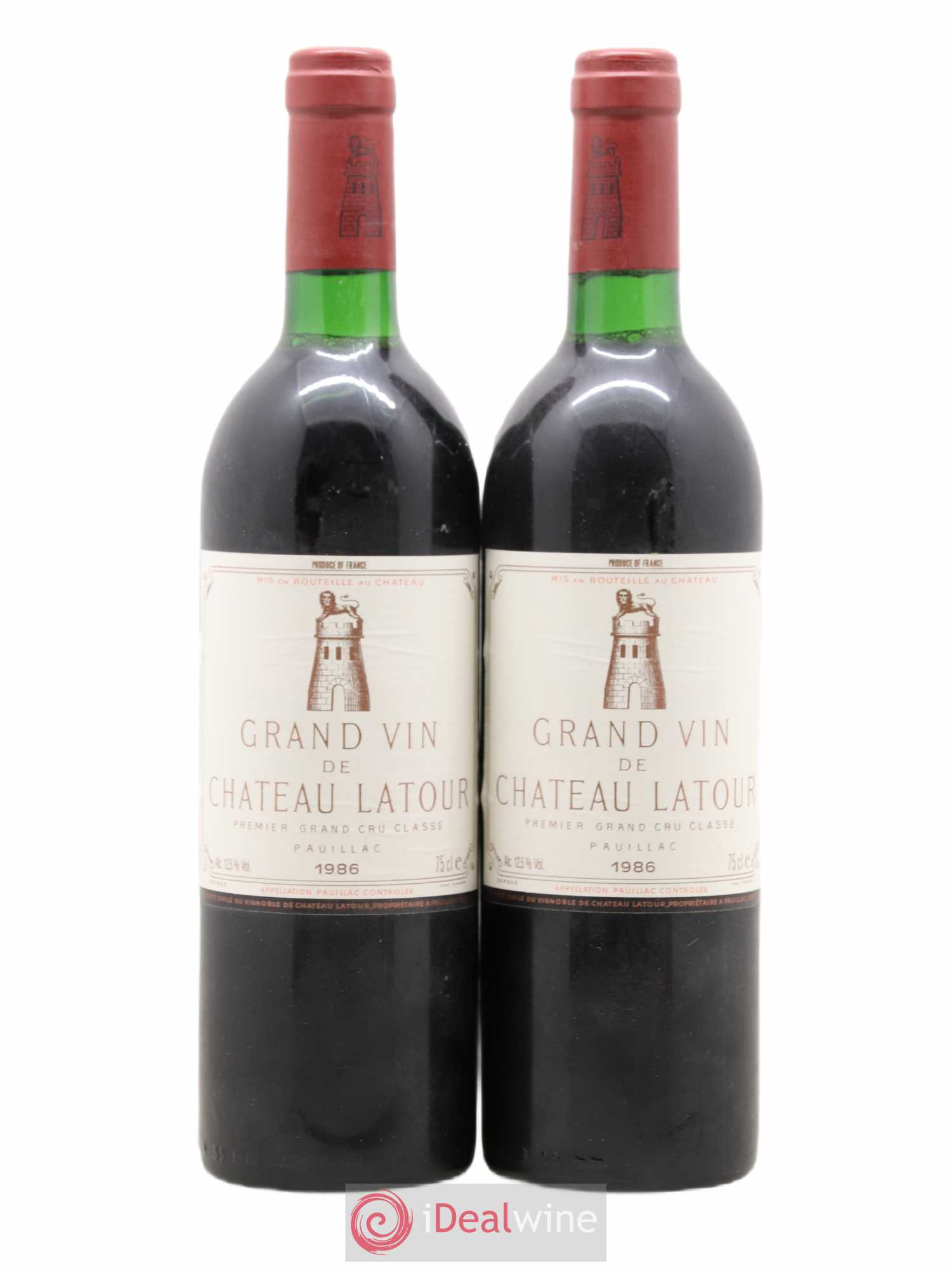 Château Latour 1er Grand Cru Classé 1986 - Lot de 2 bouteilles - 0